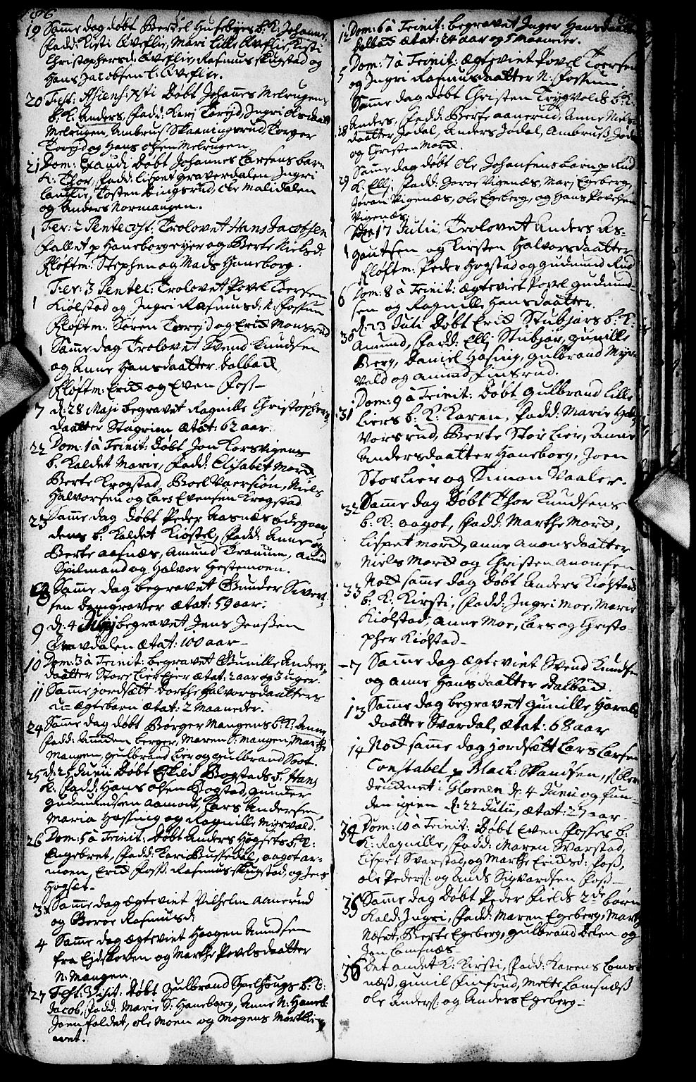 Aurskog prestekontor Kirkebøker, AV/SAO-A-10304a/F/Fa/L0001: Parish register (official) no. I 1, 1707-1735, p. 186-187