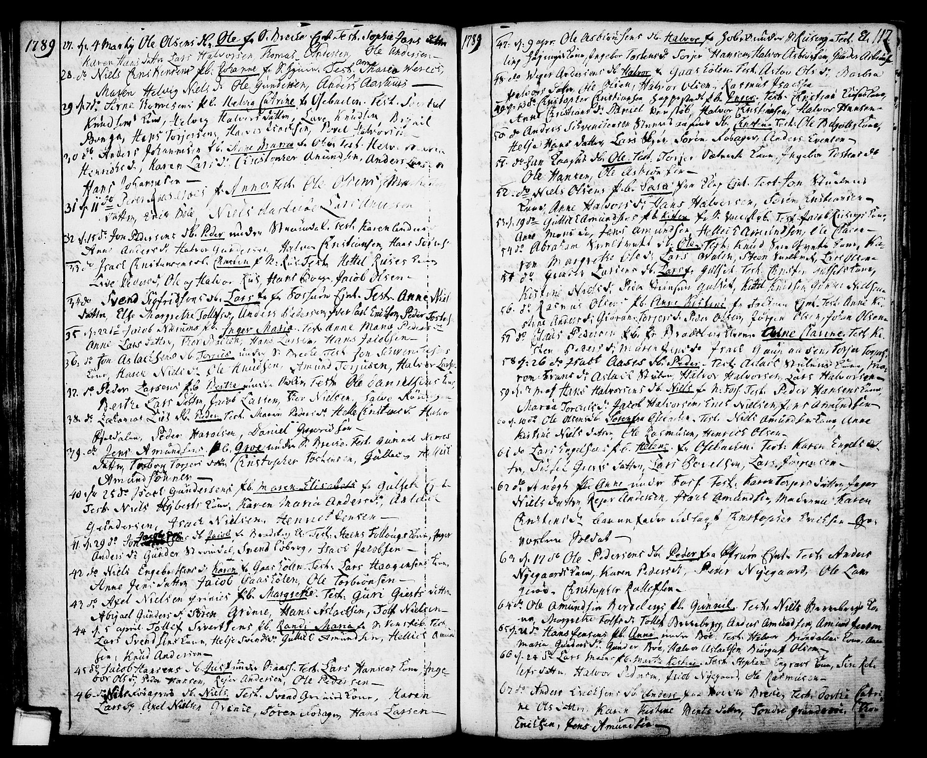Gjerpen kirkebøker, SAKO/A-265/F/Fa/L0002: Parish register (official) no. I 2, 1747-1795, p. 117