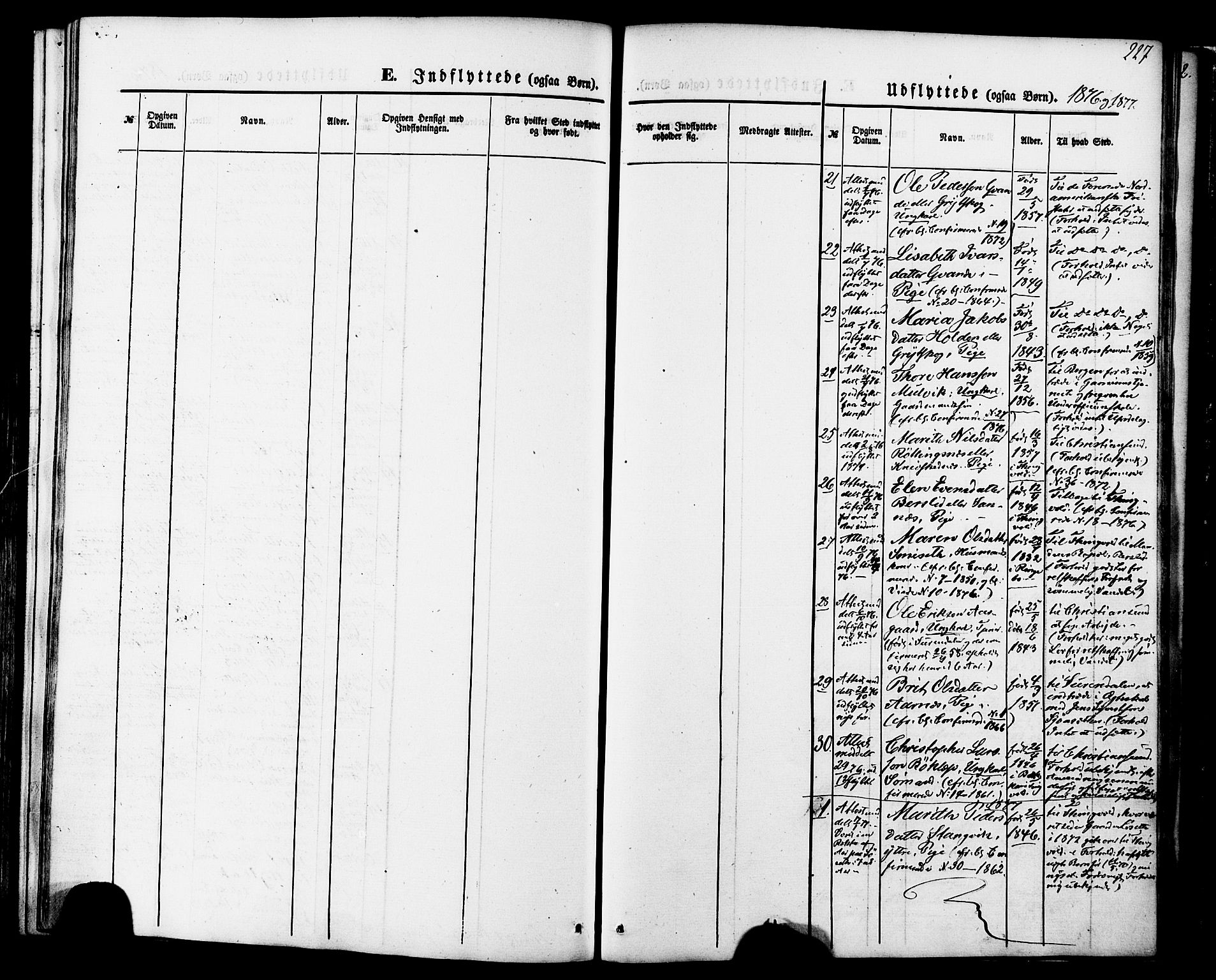 Ministerialprotokoller, klokkerbøker og fødselsregistre - Møre og Romsdal, AV/SAT-A-1454/592/L1027: Parish register (official) no. 592A05, 1865-1878, p. 227