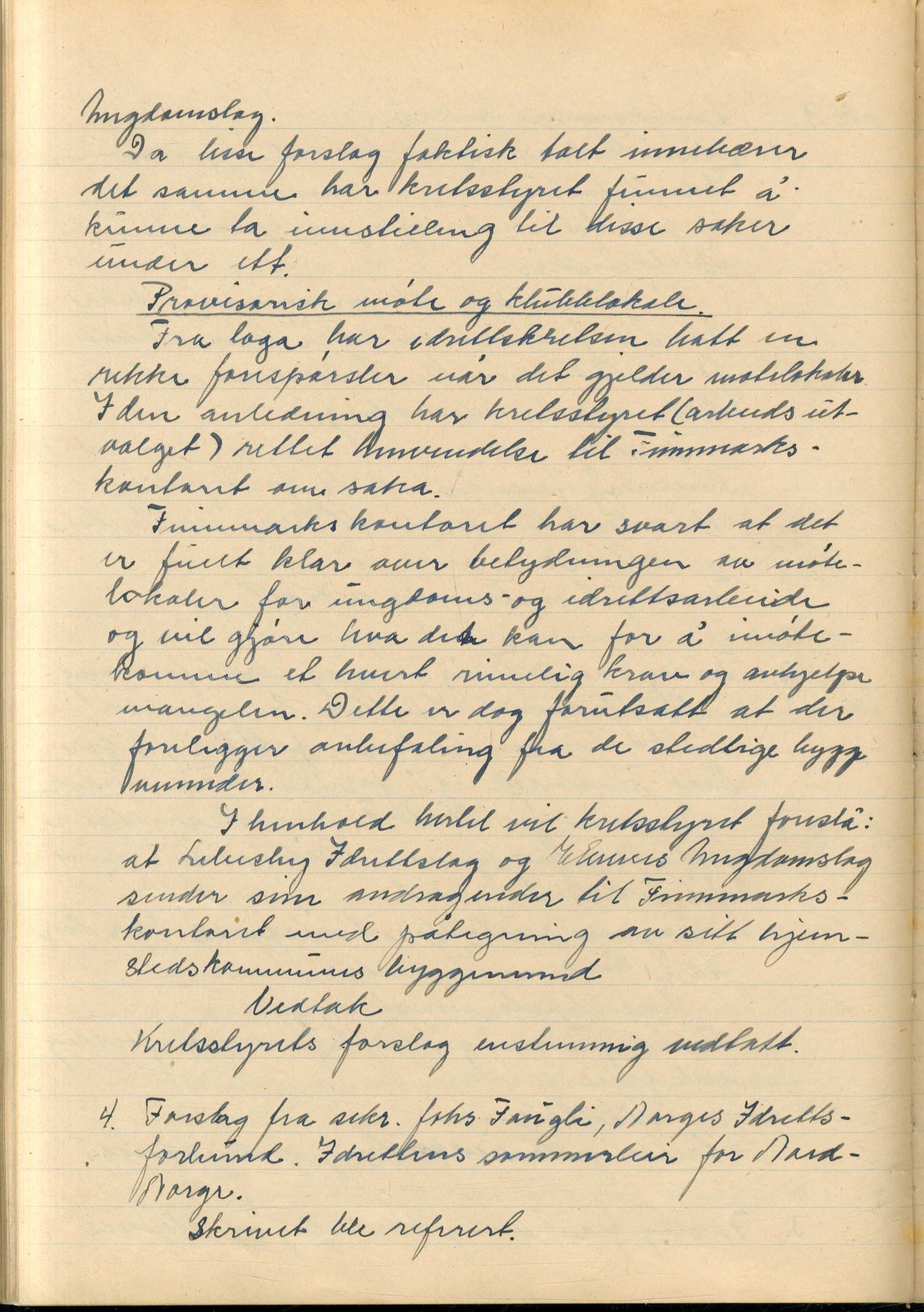 Aust-Finnmark Idrettskrets , FMFB/A-1041/A/L0001: Møteprotokoll for interimstyre, 1945-1951, p. 85