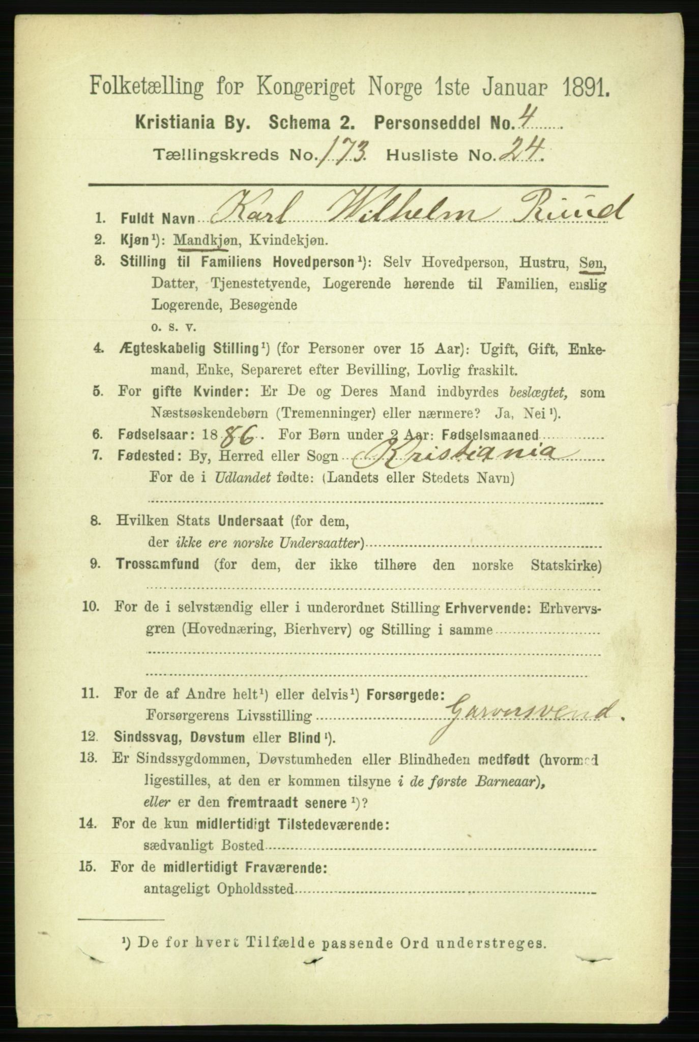 RA, 1891 census for 0301 Kristiania, 1891, p. 103830