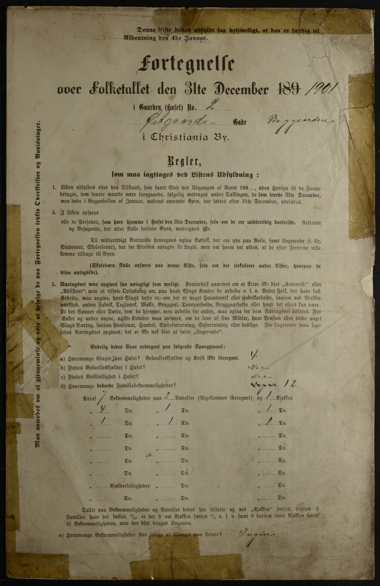 OBA, Municipal Census 1901 for Kristiania, 1901, p. 19682