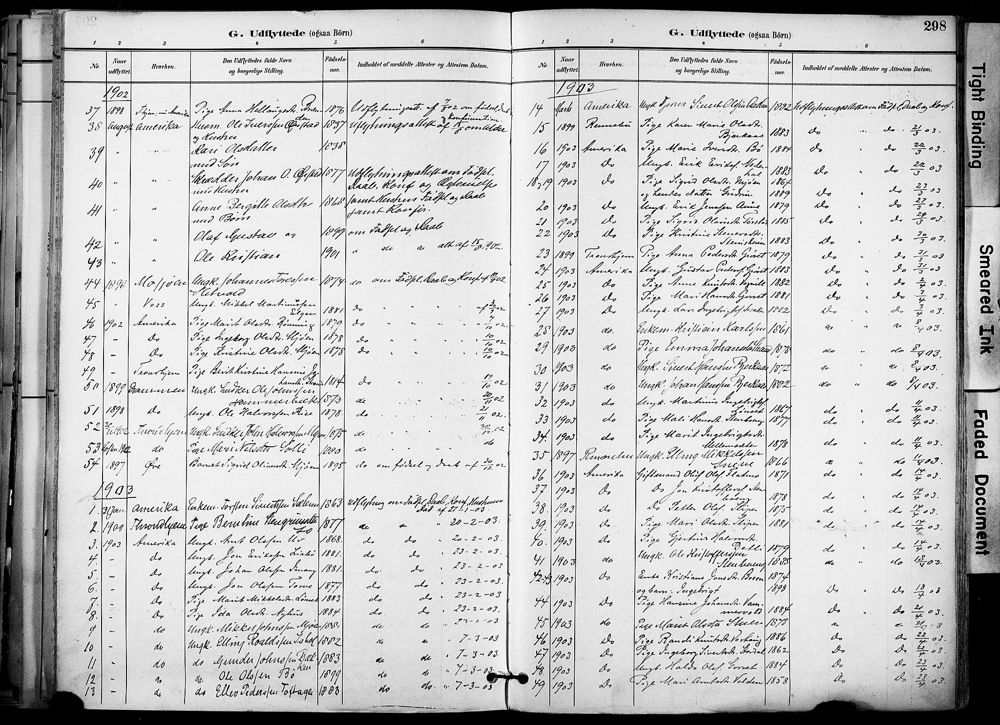 Ministerialprotokoller, klokkerbøker og fødselsregistre - Sør-Trøndelag, AV/SAT-A-1456/678/L0902: Parish register (official) no. 678A11, 1895-1911, p. 298