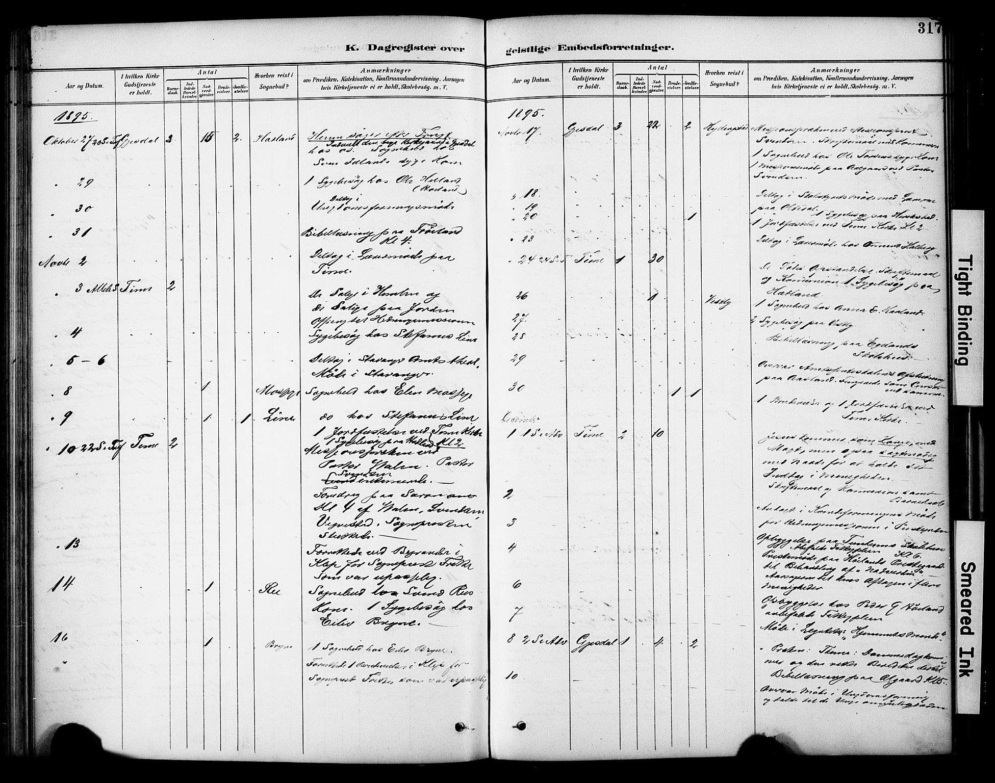 Lye sokneprestkontor, AV/SAST-A-101794/001/30BA/L0011: Parish register (official) no. A 9, 1893-1903, p. 317