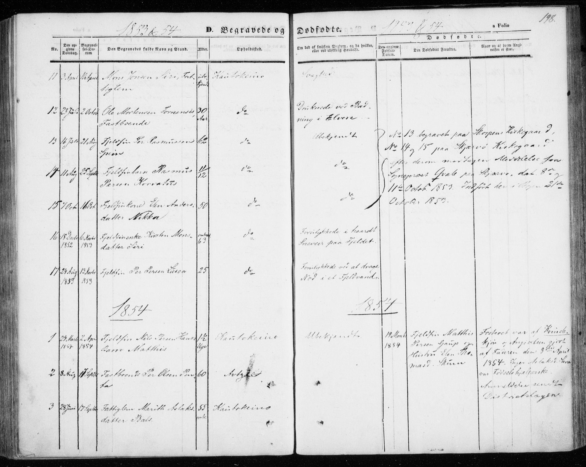 Kautokeino sokneprestembete, SATØ/S-1340/H/Ha/L0002.kirke: Parish register (official) no. 2, 1843-1861, p. 198