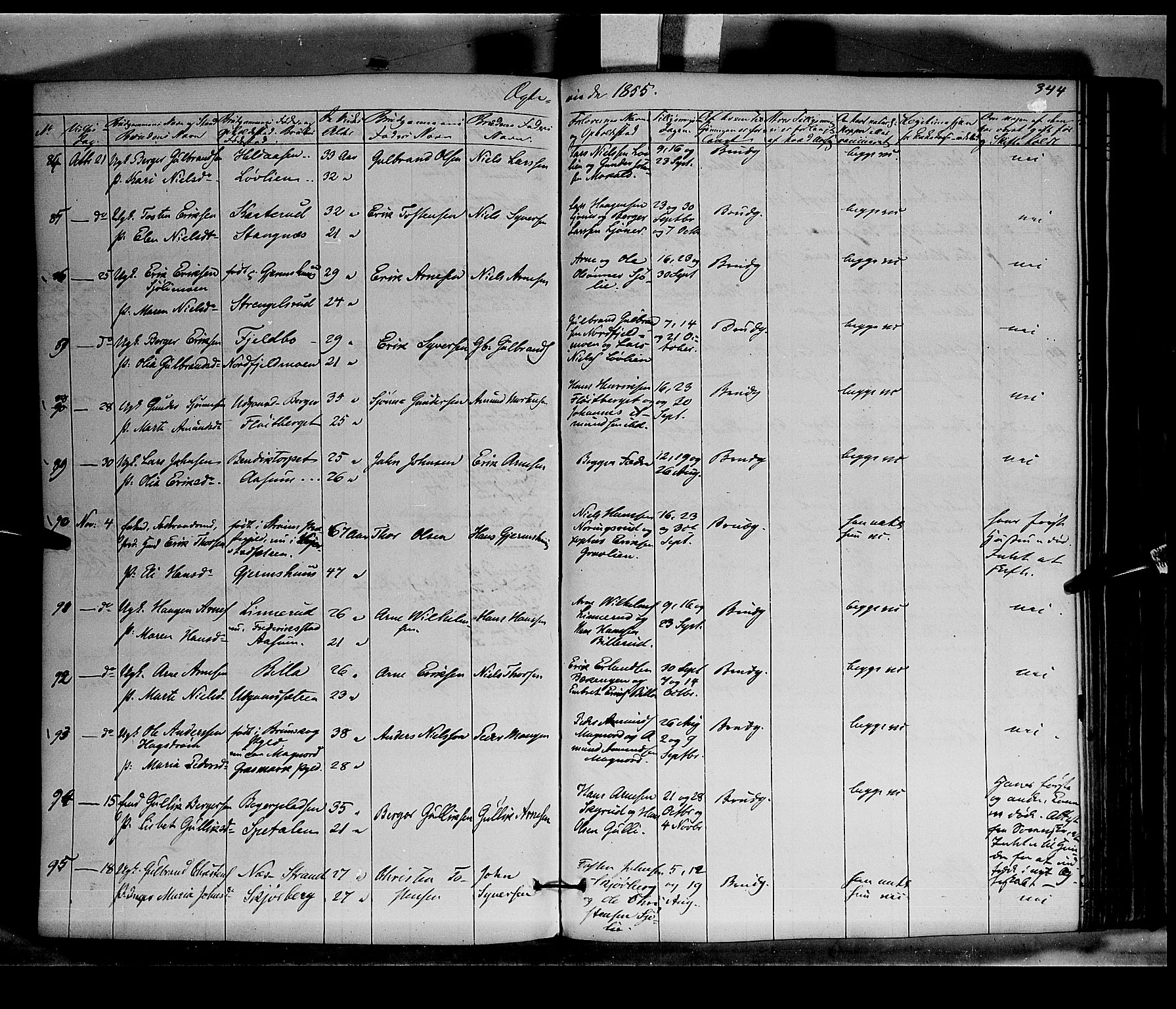 Vinger prestekontor, AV/SAH-PREST-024/H/Ha/Haa/L0010: Parish register (official) no. 10, 1855-1861, p. 344