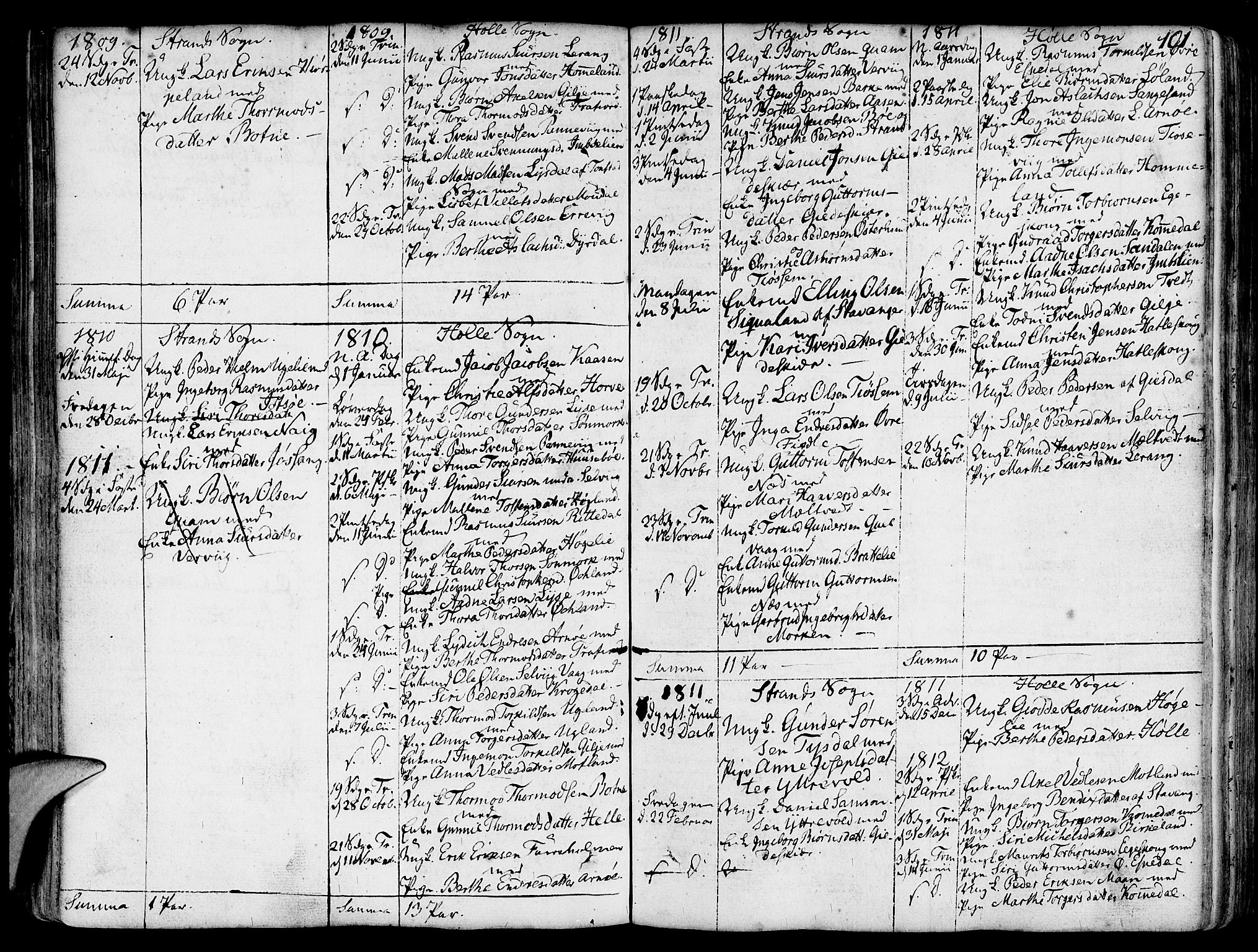 Strand sokneprestkontor, SAST/A-101828/H/Ha/Haa/L0003: Parish register (official) no. A 3, 1769-1816, p. 101