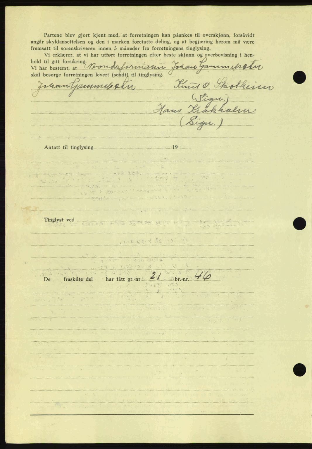 Romsdal sorenskriveri, AV/SAT-A-4149/1/2/2C: Mortgage book no. A14, 1943-1943, Diary no: : 638/1943