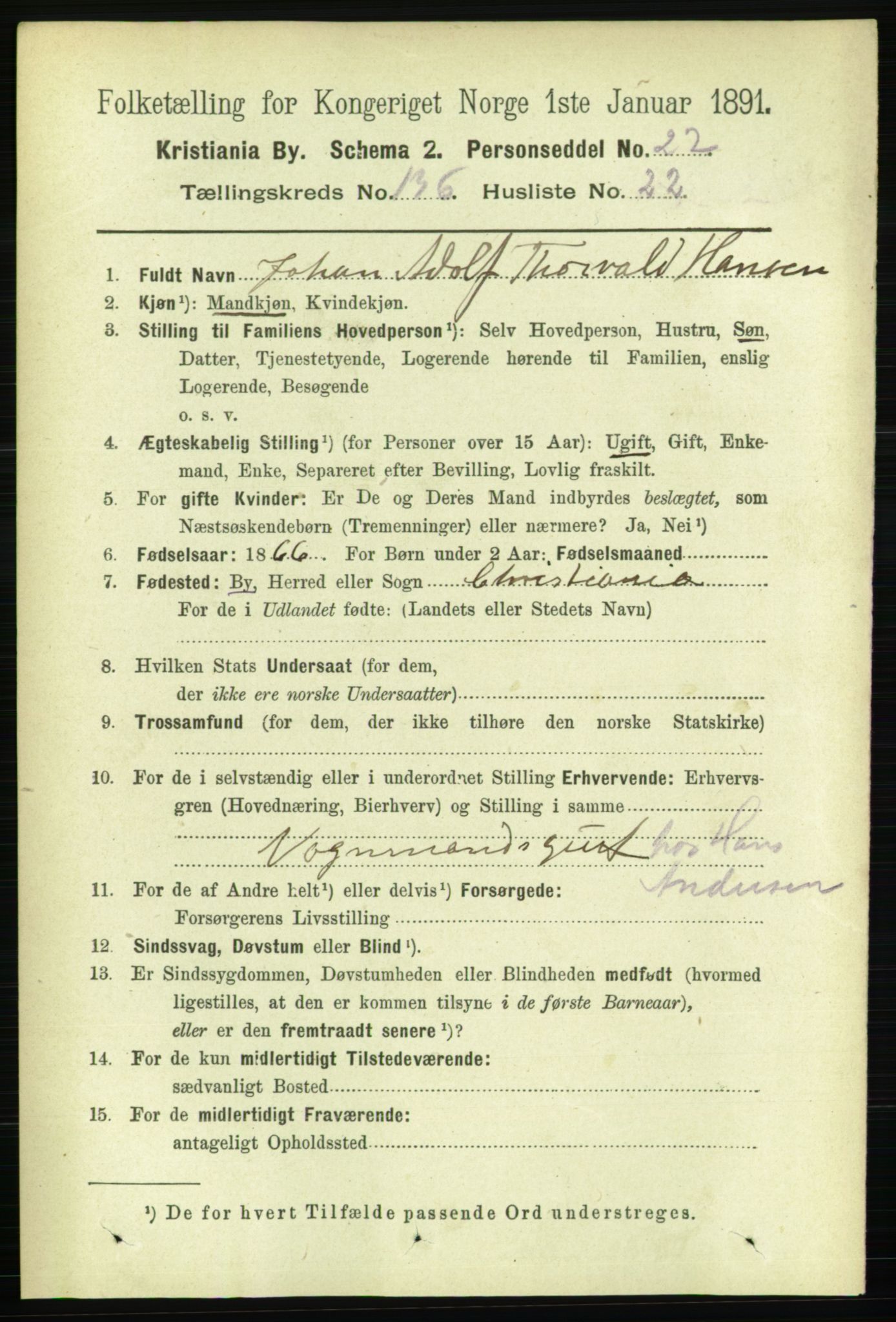 RA, 1891 census for 0301 Kristiania, 1891, p. 75843