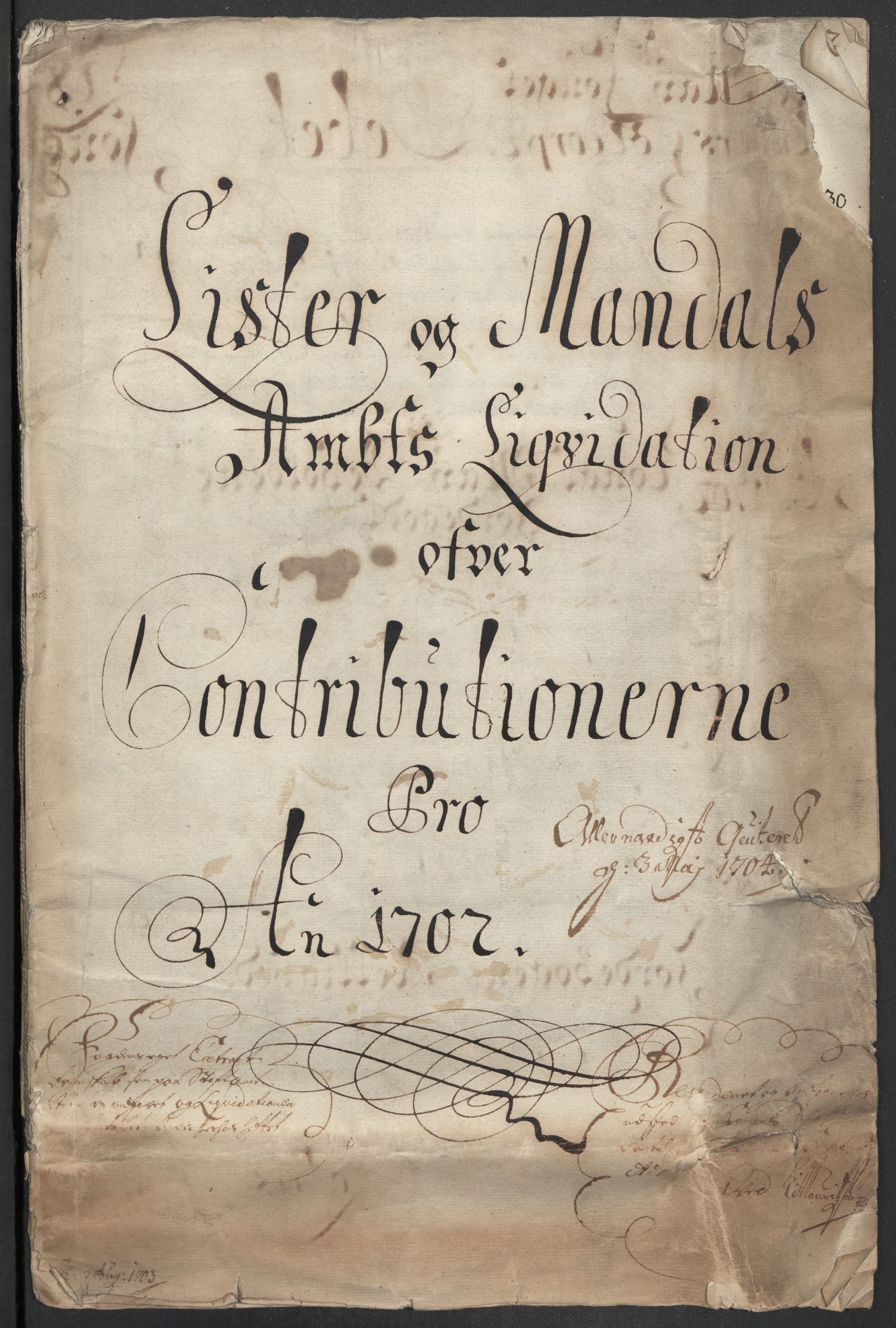 Rentekammeret inntil 1814, Reviderte regnskaper, Fogderegnskap, RA/EA-4092/R43/L2549: Fogderegnskap Lista og Mandal, 1701-1702, p. 212