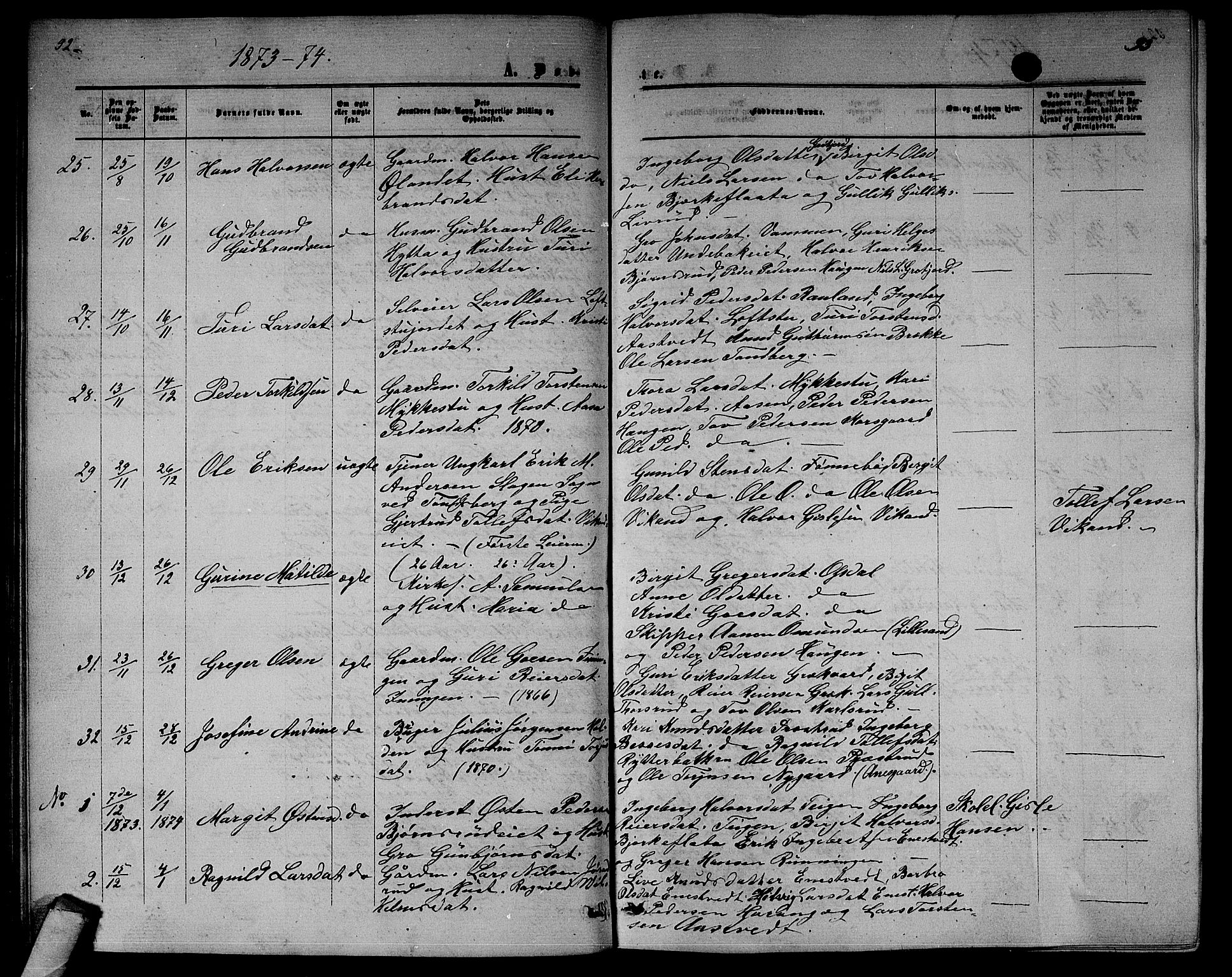 Nore kirkebøker, SAKO/A-238/G/Gb/L0001: Parish register (copy) no. II 1, 1862-1877, p. 92-93