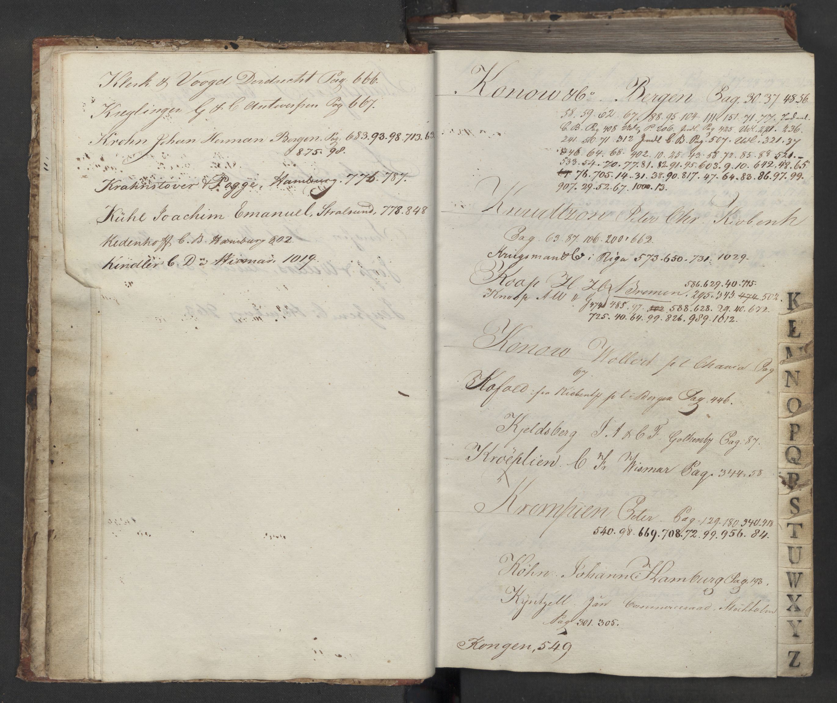 Hoë, Herman & Co, AV/SAT-PA-0280/11/L0013: Kopibok, utenriks, 1815-1821