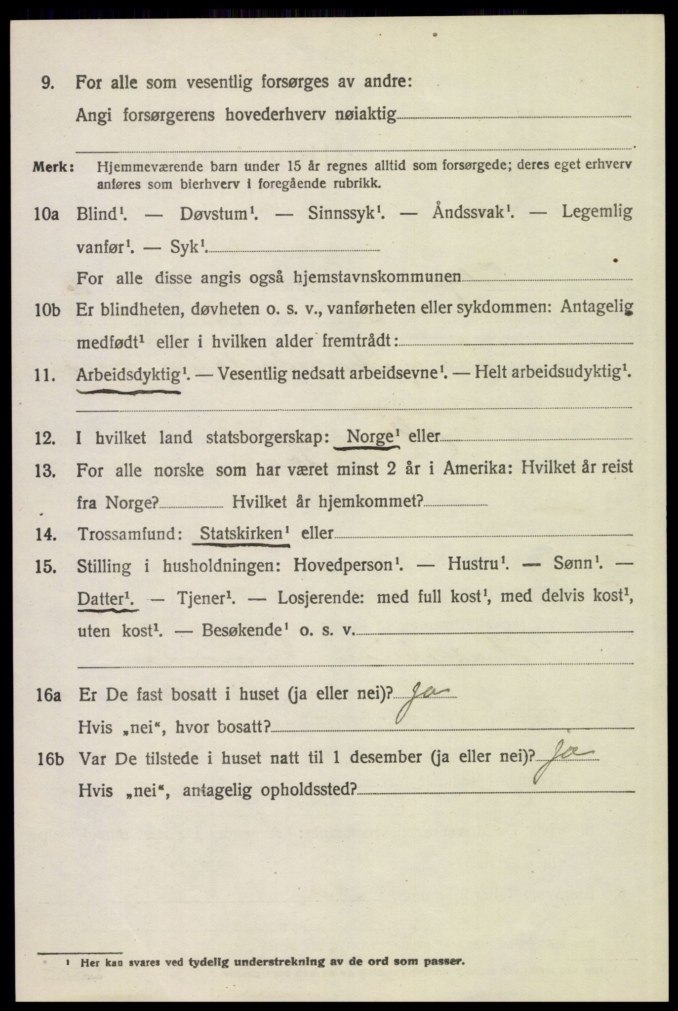 SAH, 1920 census for Tolga, 1920, p. 7396