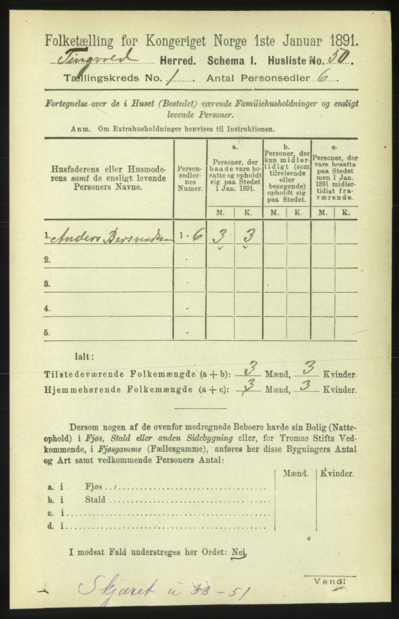 RA, 1891 census for 1560 Tingvoll, 1891, p. 69