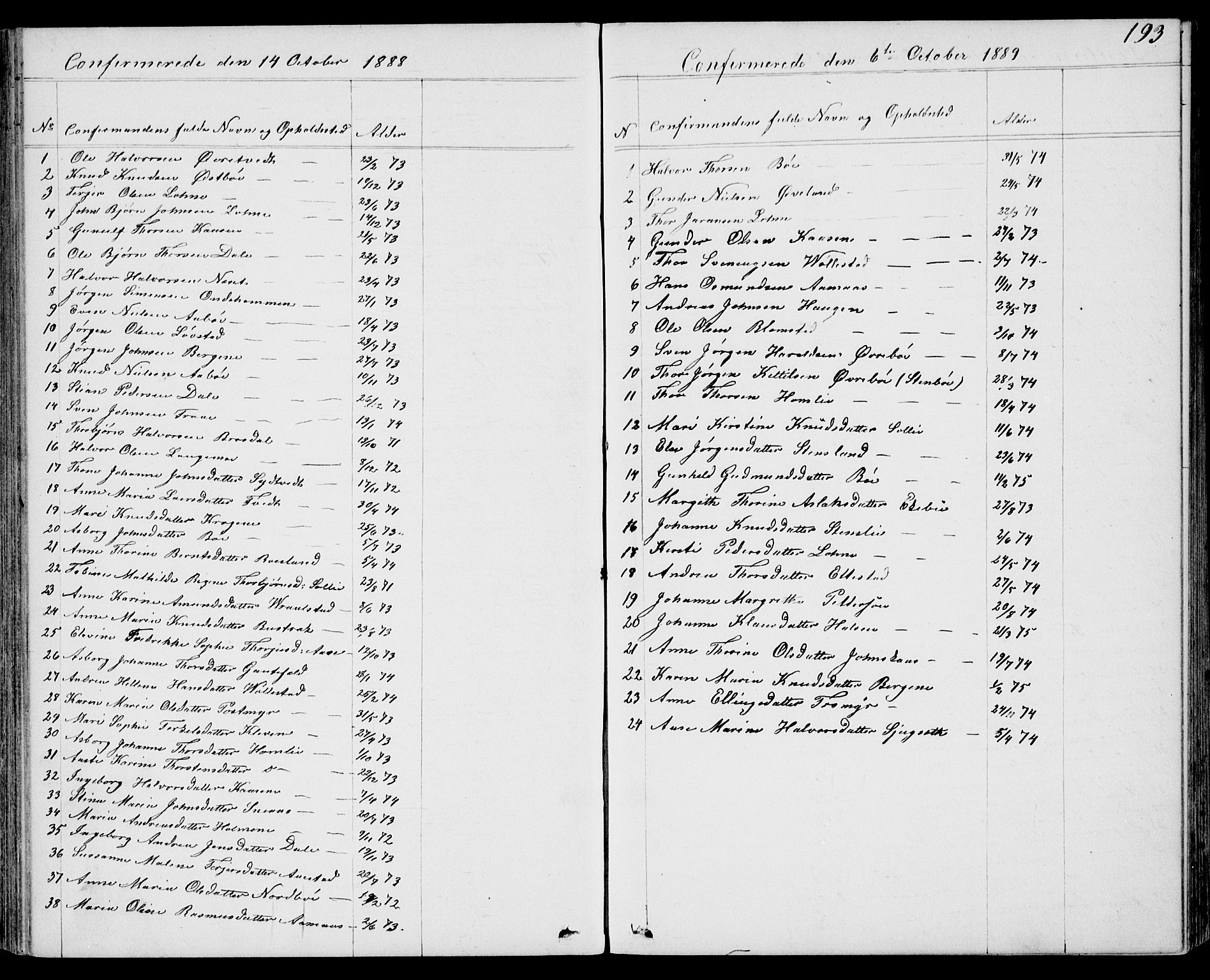 Drangedal kirkebøker, SAKO/A-258/G/Gb/L0001: Parish register (copy) no. II 1, 1856-1894, p. 193