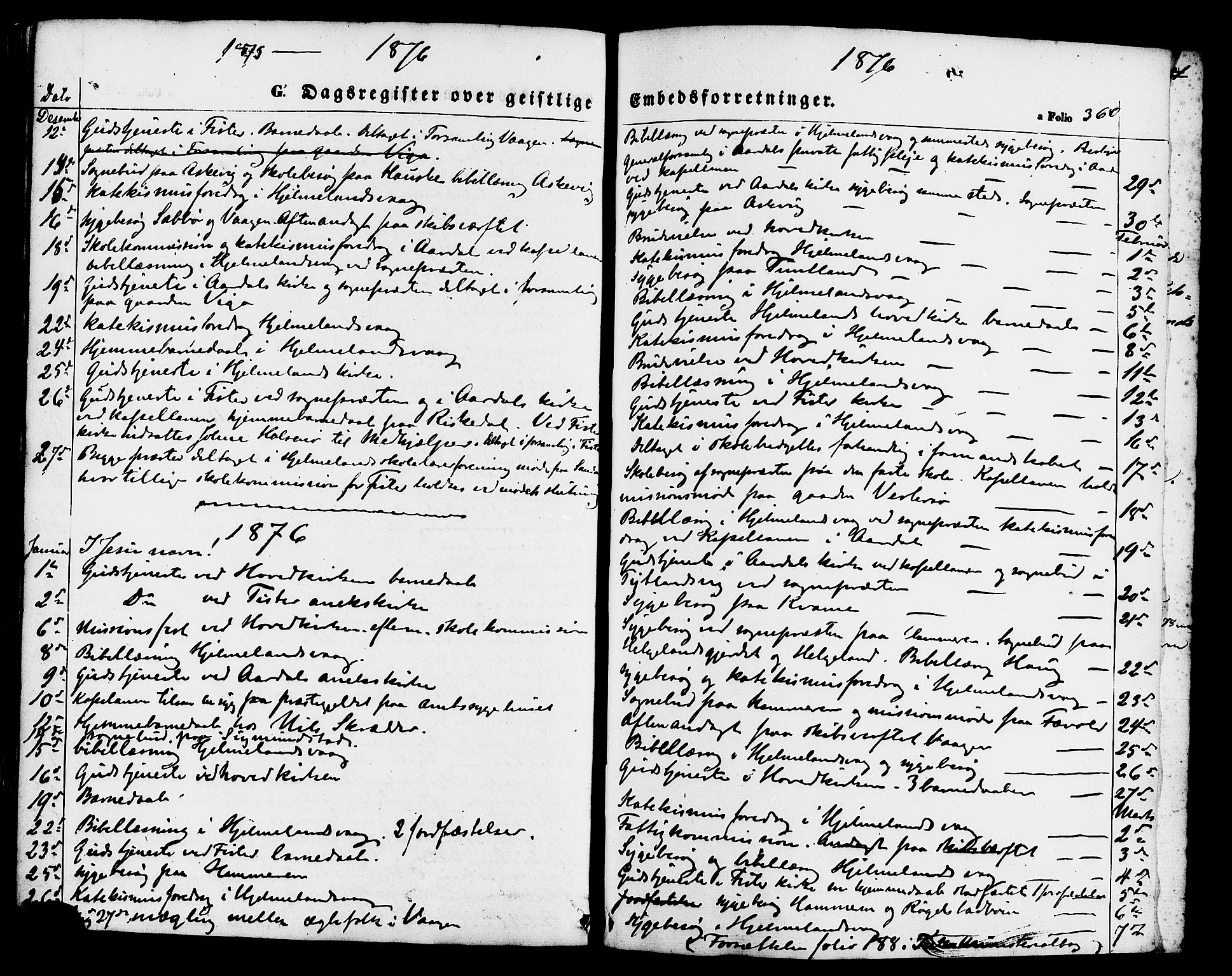 Hjelmeland sokneprestkontor, SAST/A-101843/01/IV/L0011: Parish register (official) no. A 11, 1861-1878, p. 360