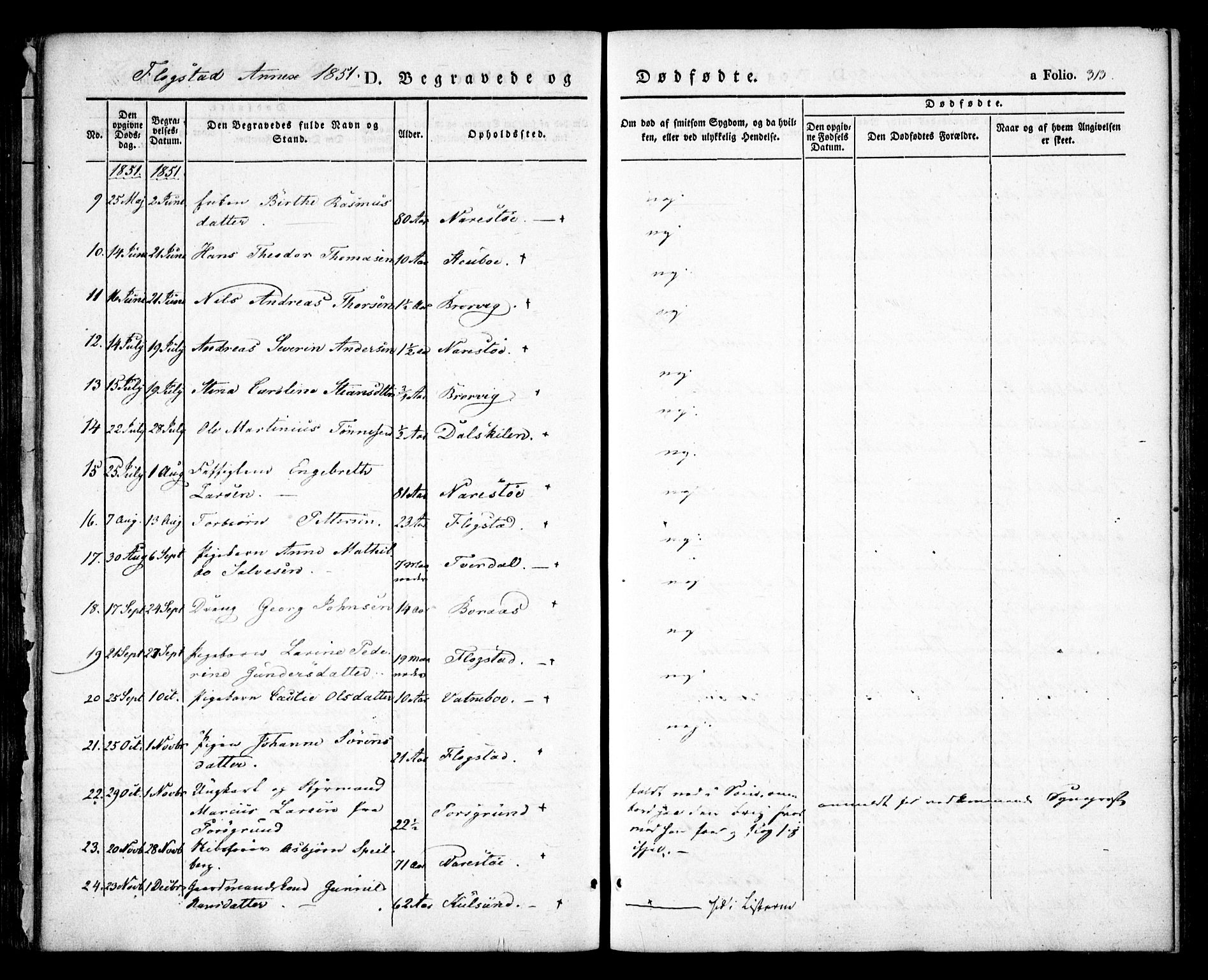 Dypvåg sokneprestkontor, AV/SAK-1111-0007/F/Fa/Faa/L0005: Parish register (official) no. A 5, 1841-1854, p. 313