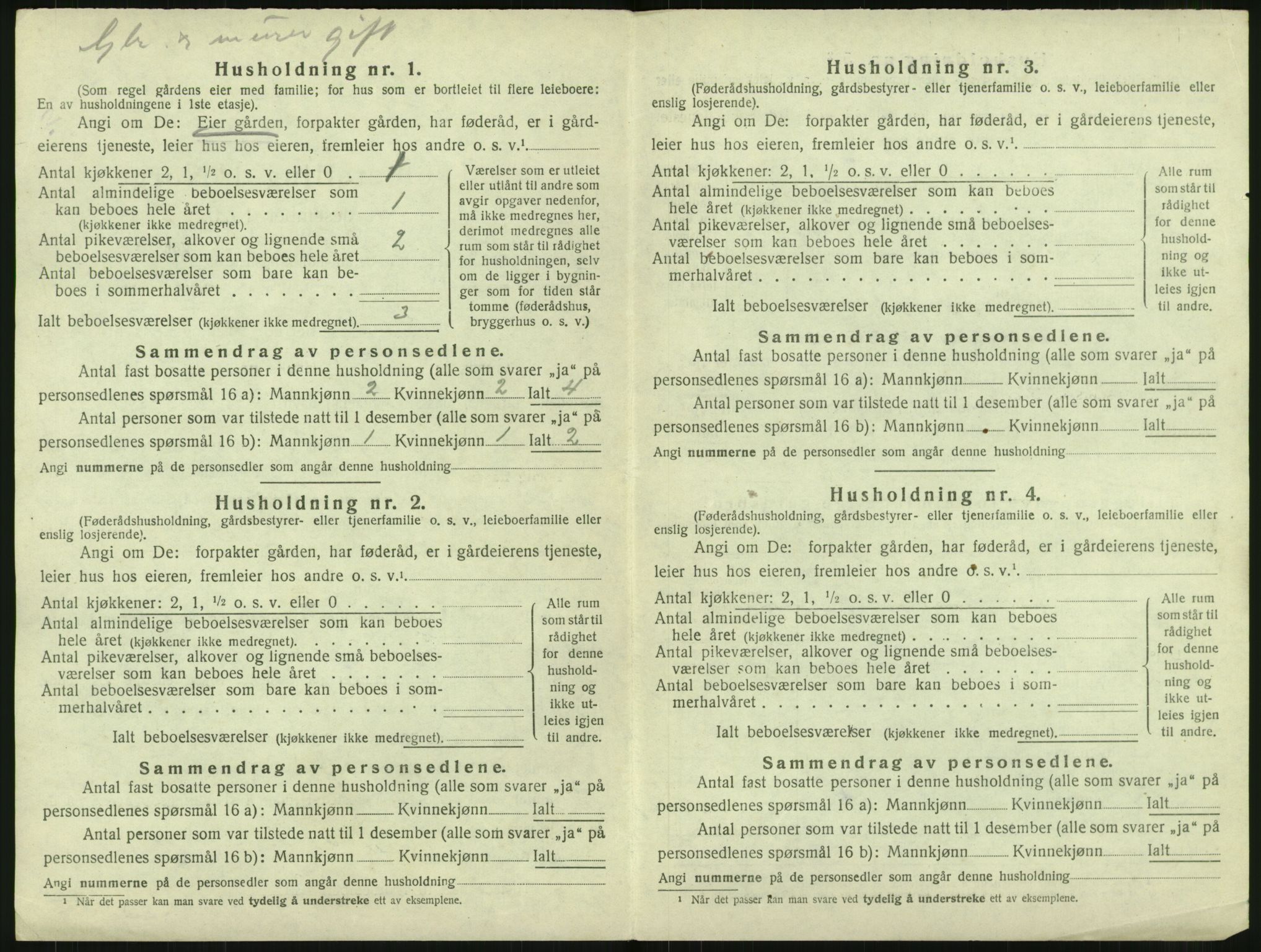 SAT, 1920 census for Borge, 1920, p. 444