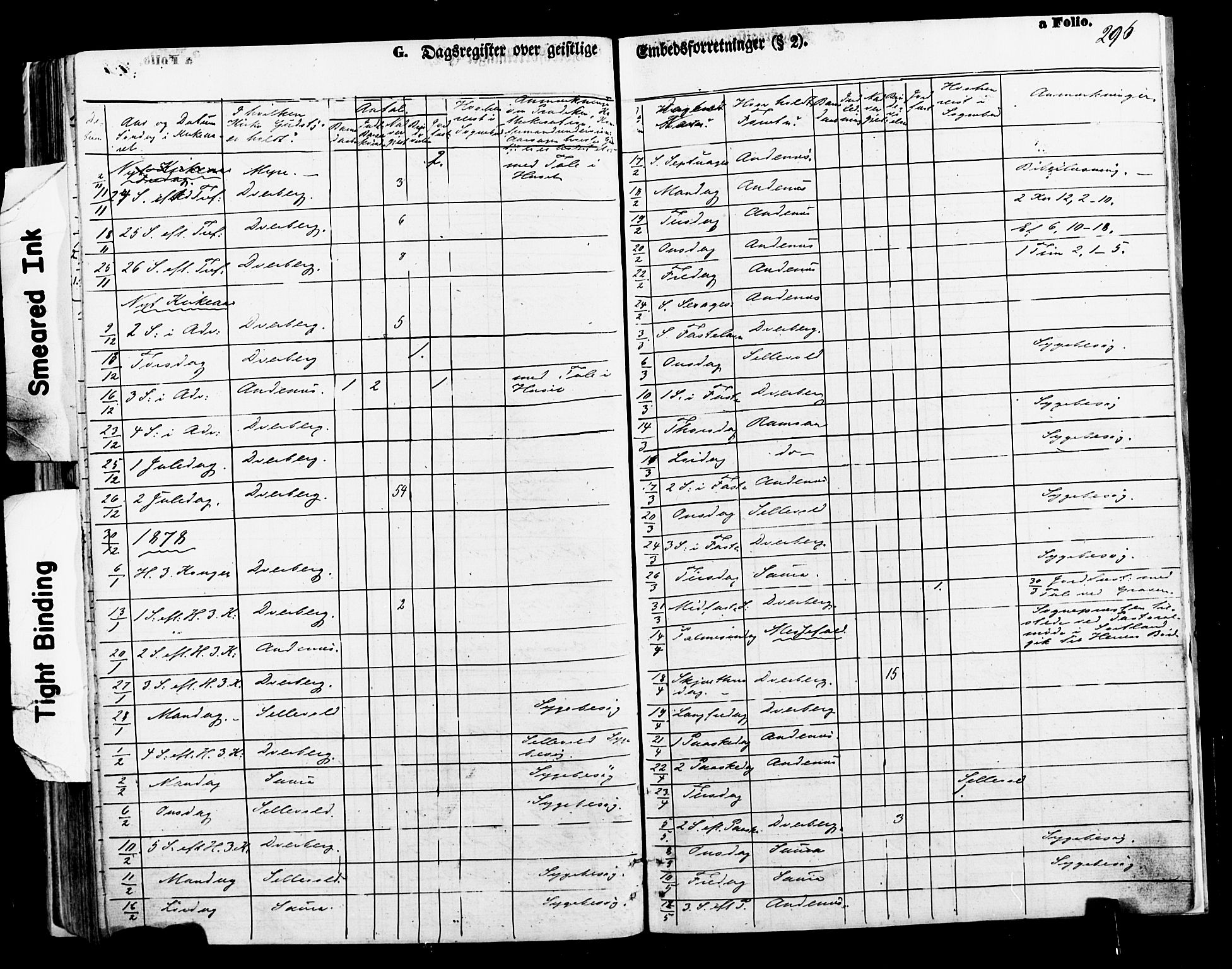 Ministerialprotokoller, klokkerbøker og fødselsregistre - Nordland, AV/SAT-A-1459/897/L1397: Parish register (official) no. 897A05 /1, 1867-1880, p. 296