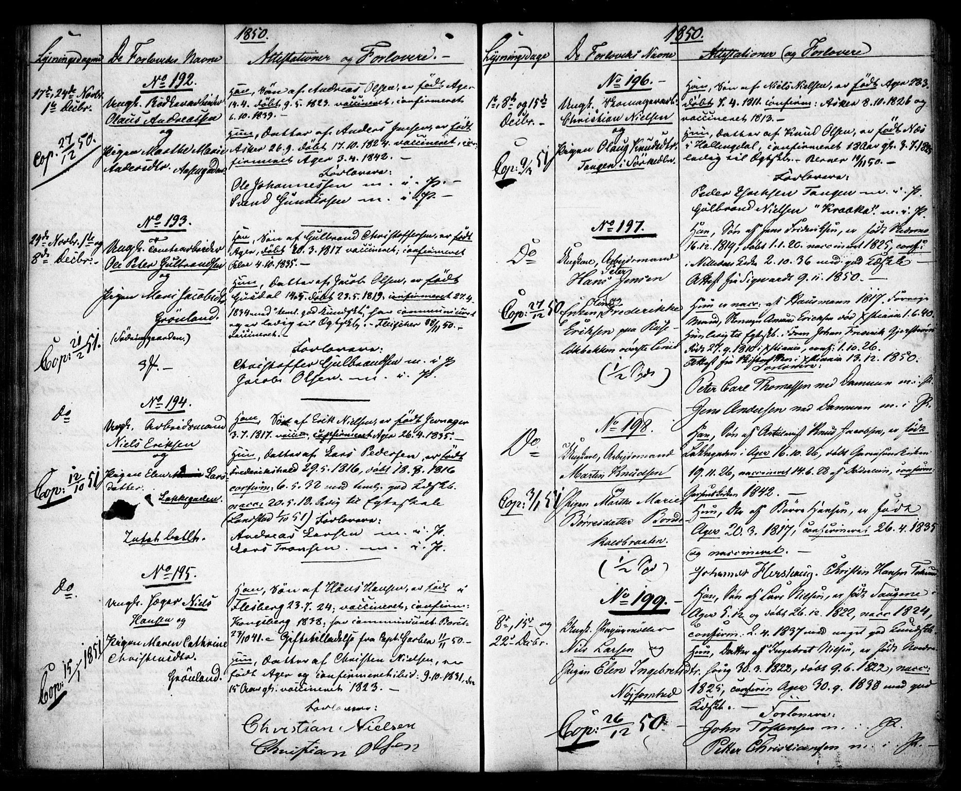 Aker prestekontor kirkebøker, AV/SAO-A-10861/H/L0004: Banns register no. 4, 1848-1853
