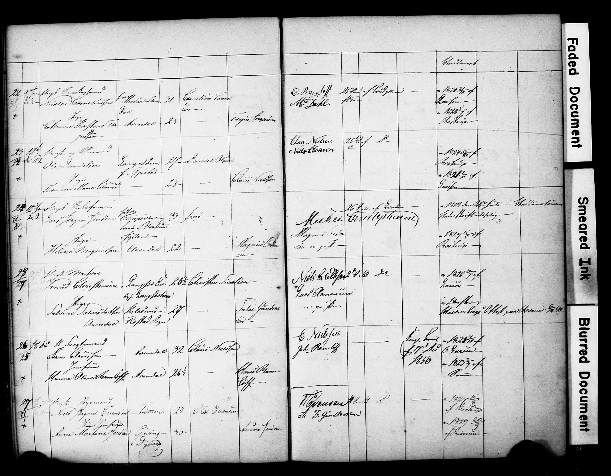 Arendal sokneprestkontor, Trefoldighet, AV/SAK-1111-0040/F/Fe/L0002: Banns register no. A VI 2, 1847-1871