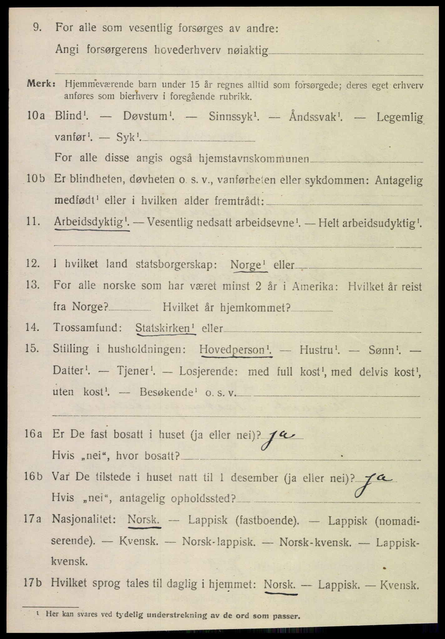 SAT, 1920 census for Leksvik, 1920, p. 6807