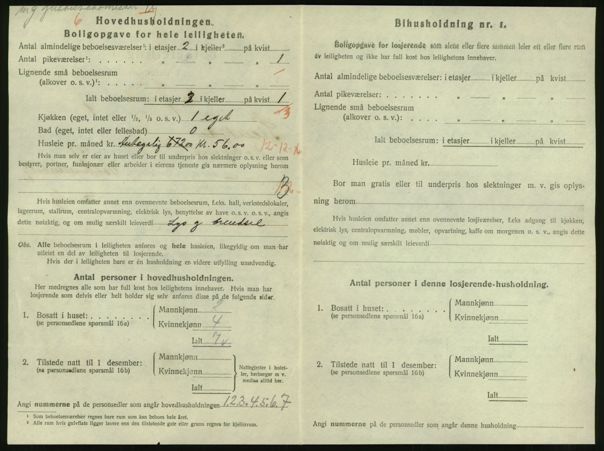 SAT, 1920 census for Steinkjer, 1920, p. 1441