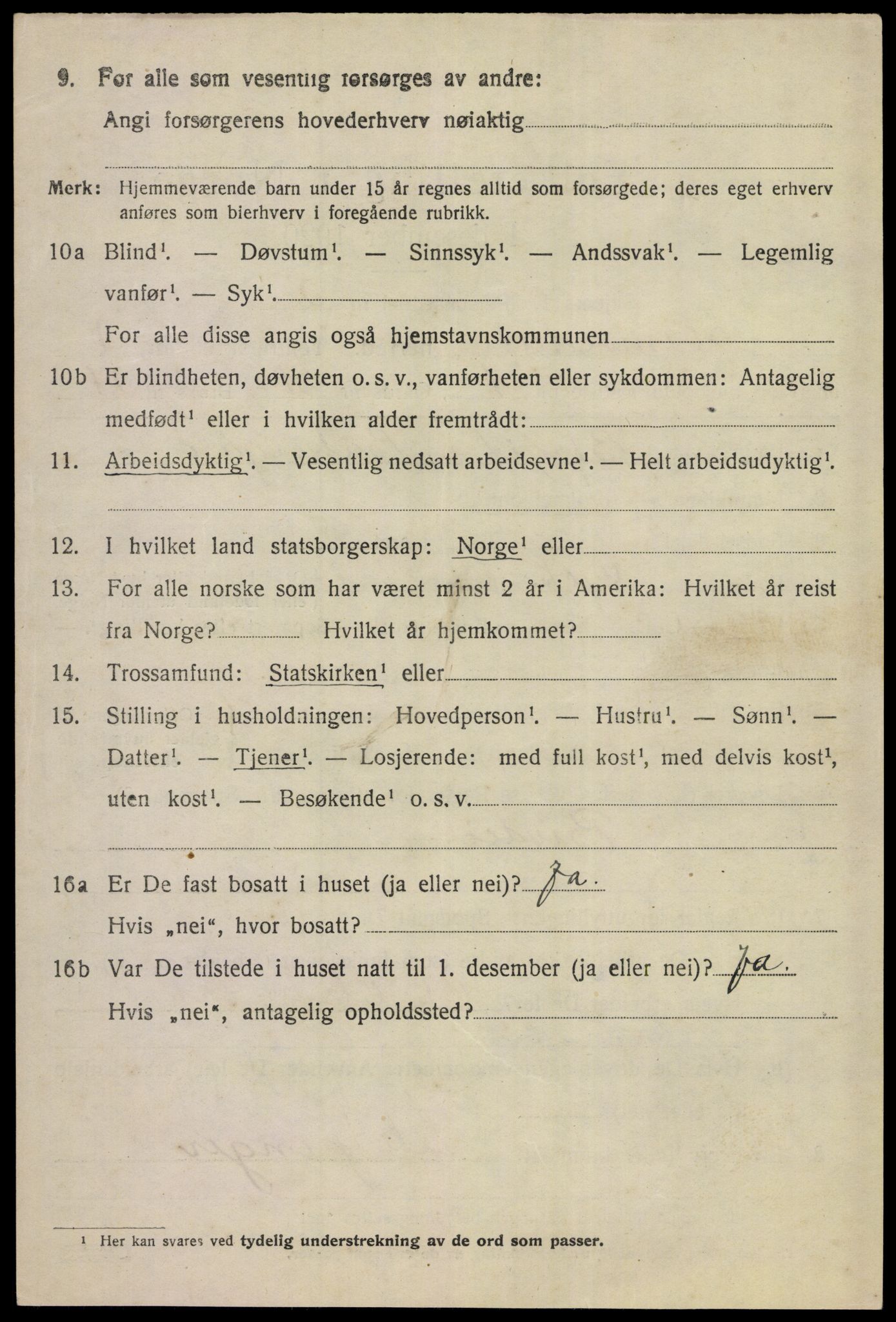 SAKO, 1920 census for Hemsedal, 1920, p. 695