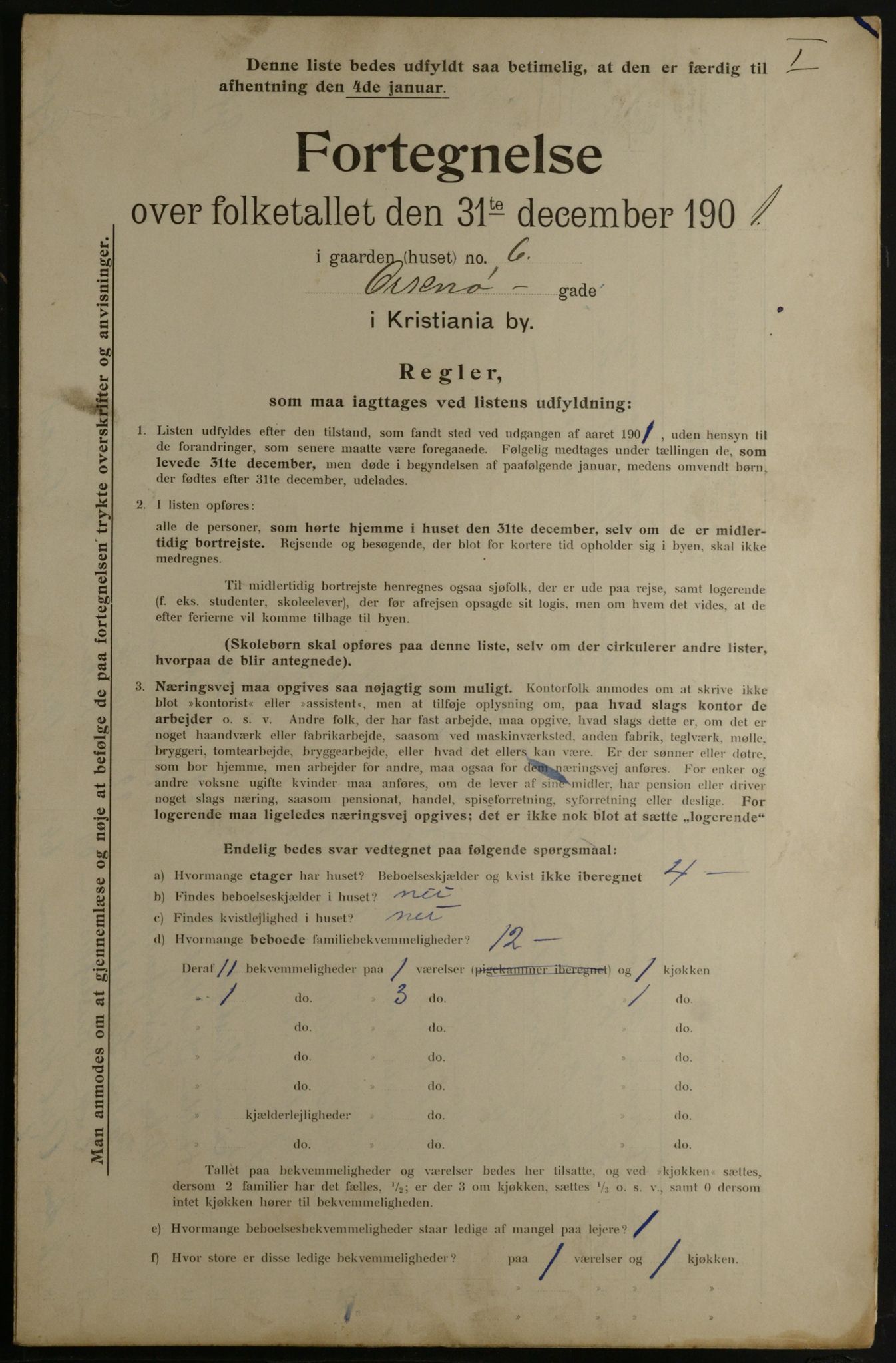 OBA, Municipal Census 1901 for Kristiania, 1901, p. 11624