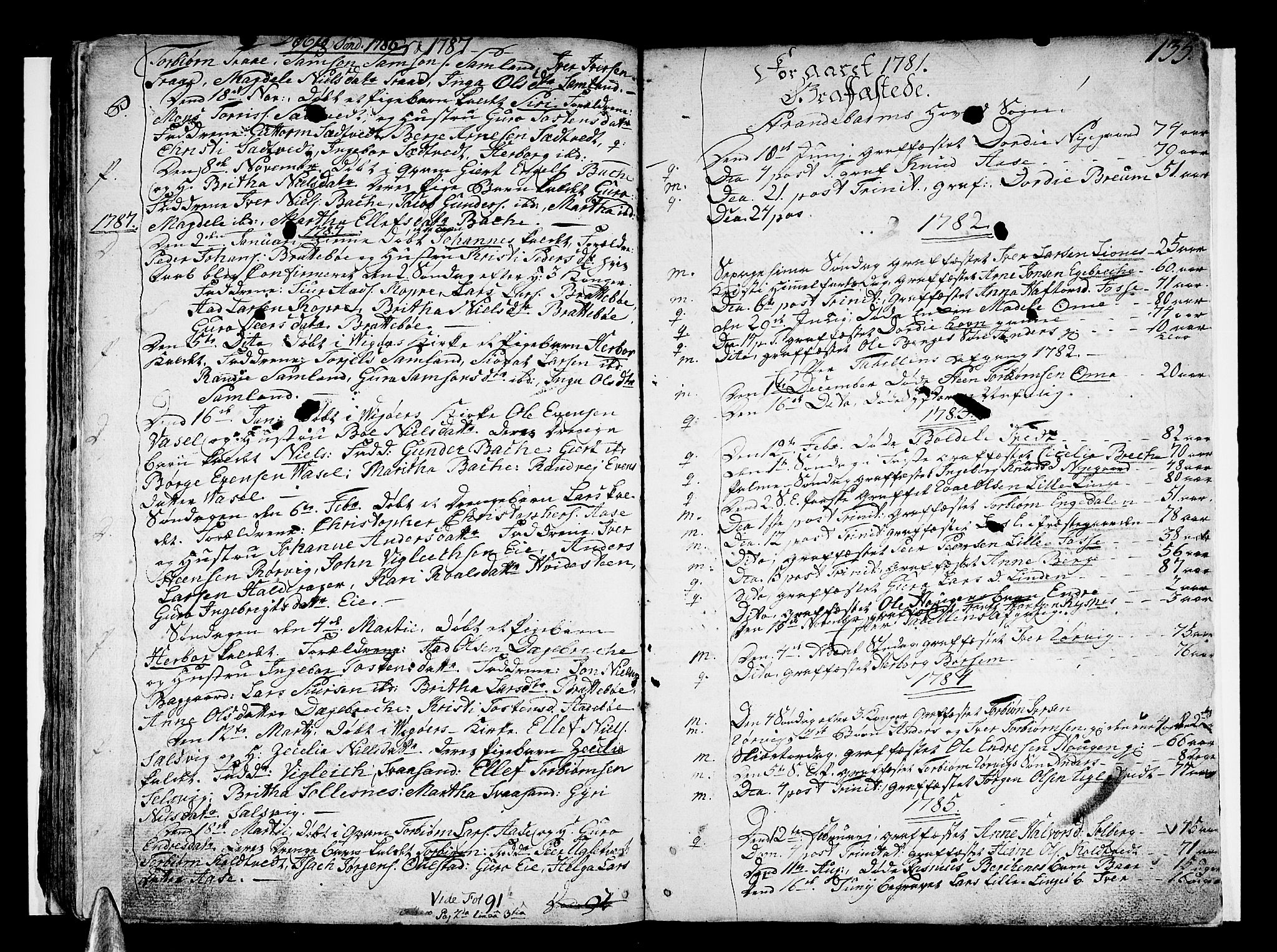 Strandebarm sokneprestembete, SAB/A-78401/H/Haa: Parish register (official) no. A 3 /1, 1750-1787, p. 135