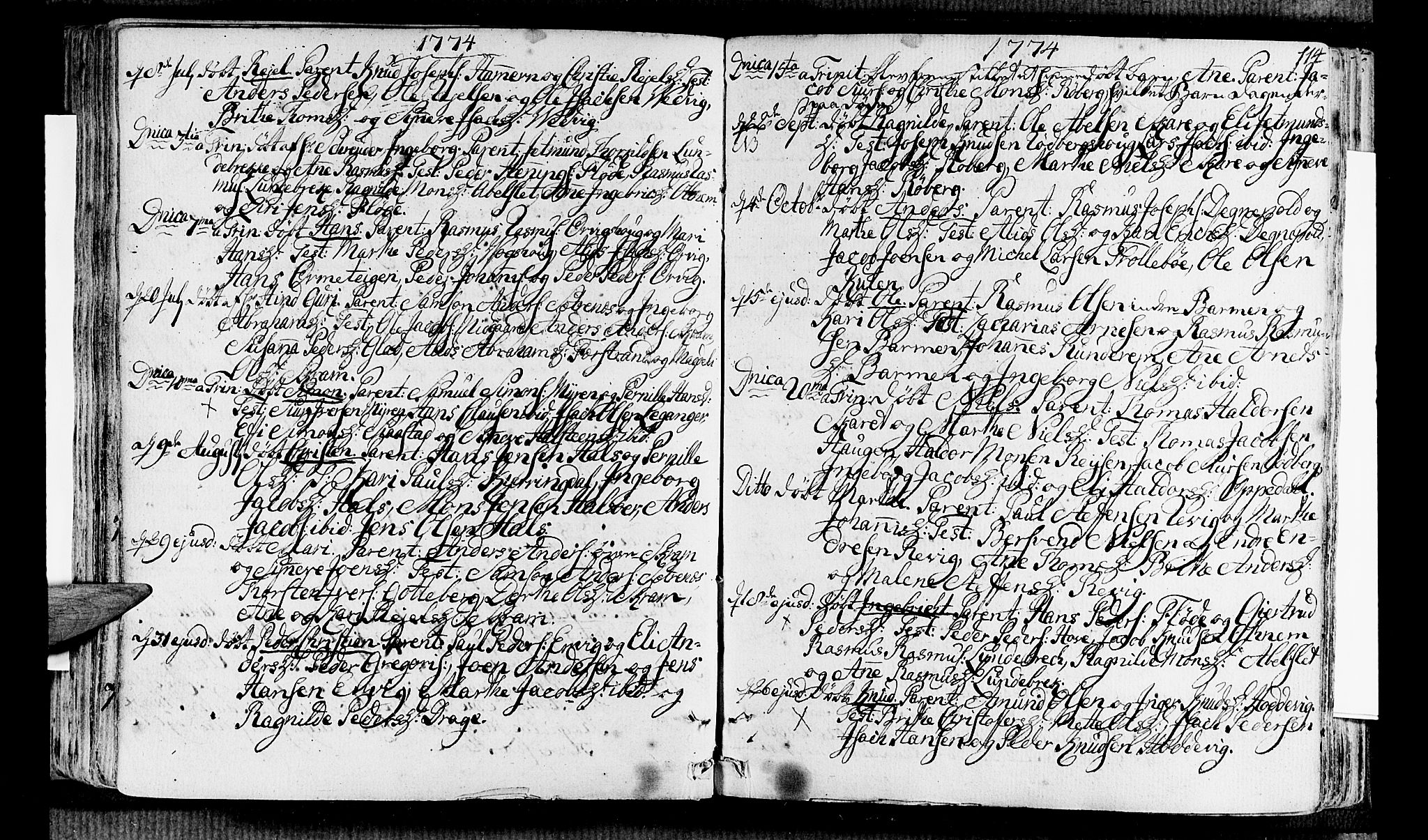 Selje sokneprestembete, SAB/A-99938/H/Ha/Haa/Haaa: Parish register (official) no. A 5, 1760-1782, p. 114