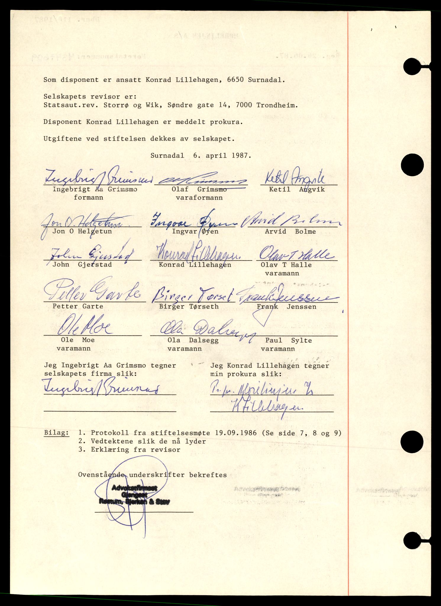 Nordmøre sorenskriveri, AV/SAT-A-4132/3/J/Jd/Jde/L0007: Bilag. Aksjeselskap, M-N, 1890-1990, p. 6