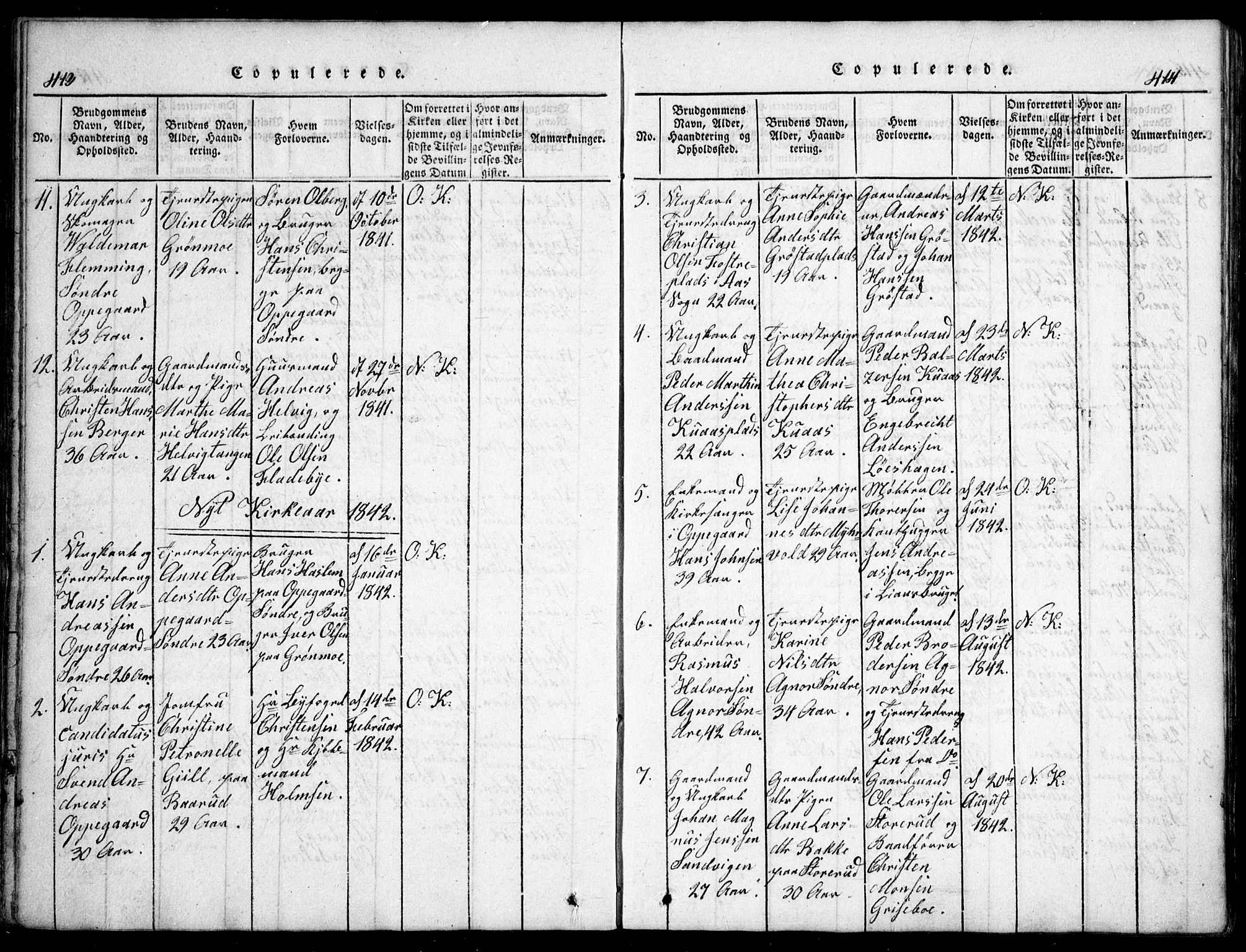 Nesodden prestekontor Kirkebøker, AV/SAO-A-10013/G/Ga/L0001: Parish register (copy) no. I 1, 1814-1847, p. 413-414