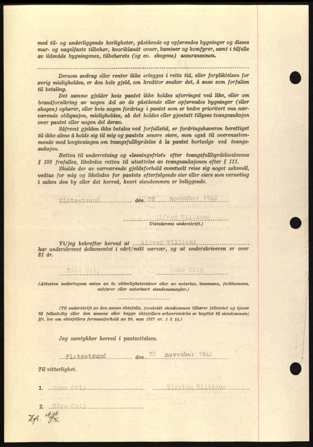 Nordmøre sorenskriveri, AV/SAT-A-4132/1/2/2Ca: Mortgage book no. B90, 1942-1943, Diary no: : 3356/1942