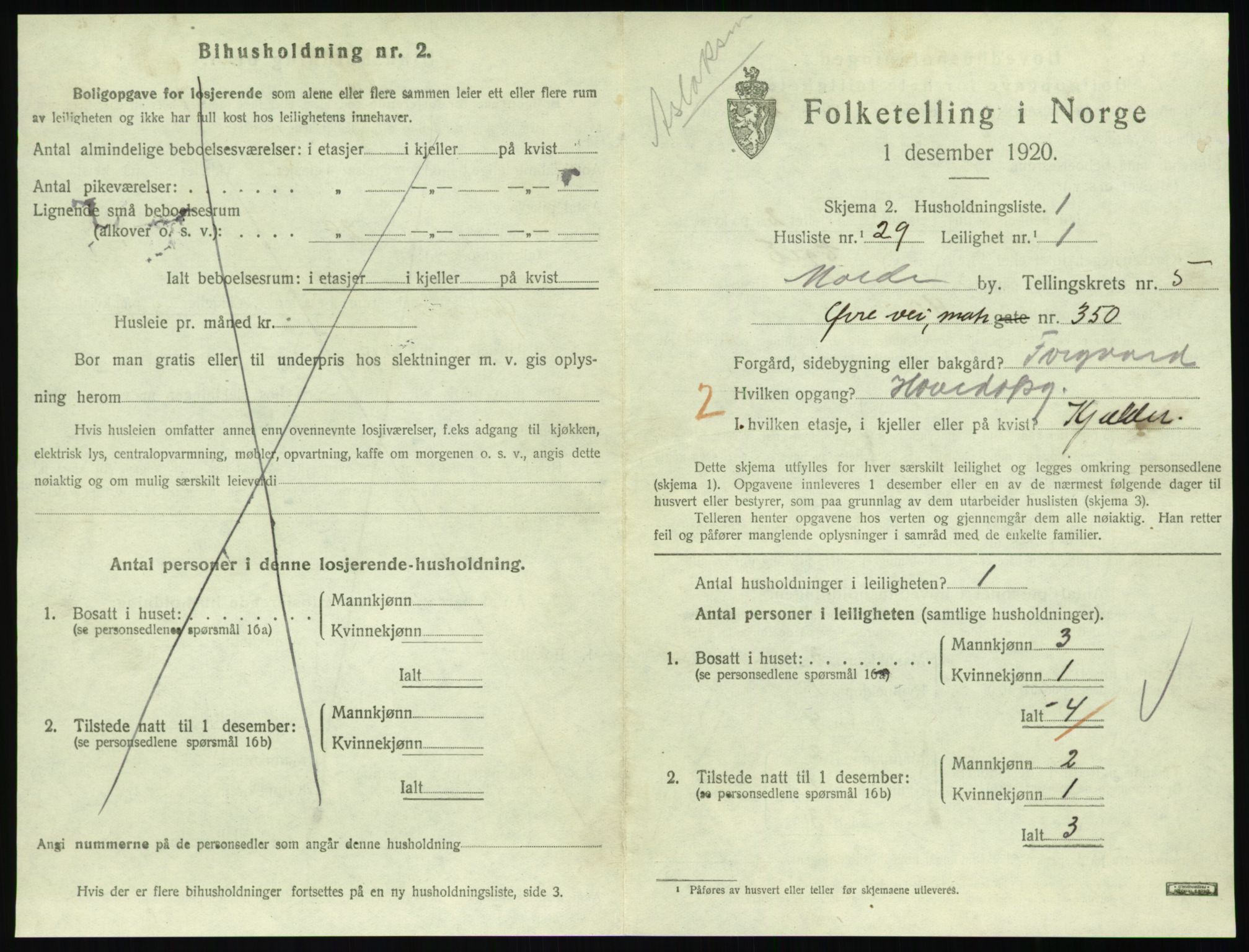 SAT, 1920 census for Molde, 1920, p. 1875