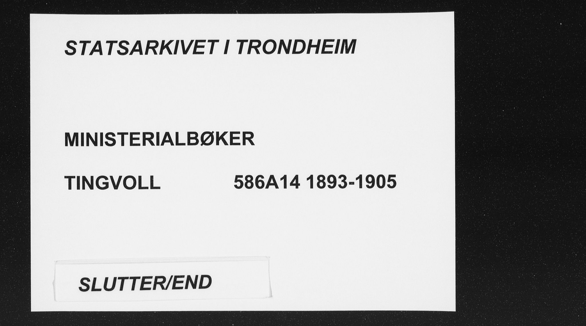 Ministerialprotokoller, klokkerbøker og fødselsregistre - Møre og Romsdal, AV/SAT-A-1454/586/L0988: Parish register (official) no. 586A14, 1893-1905