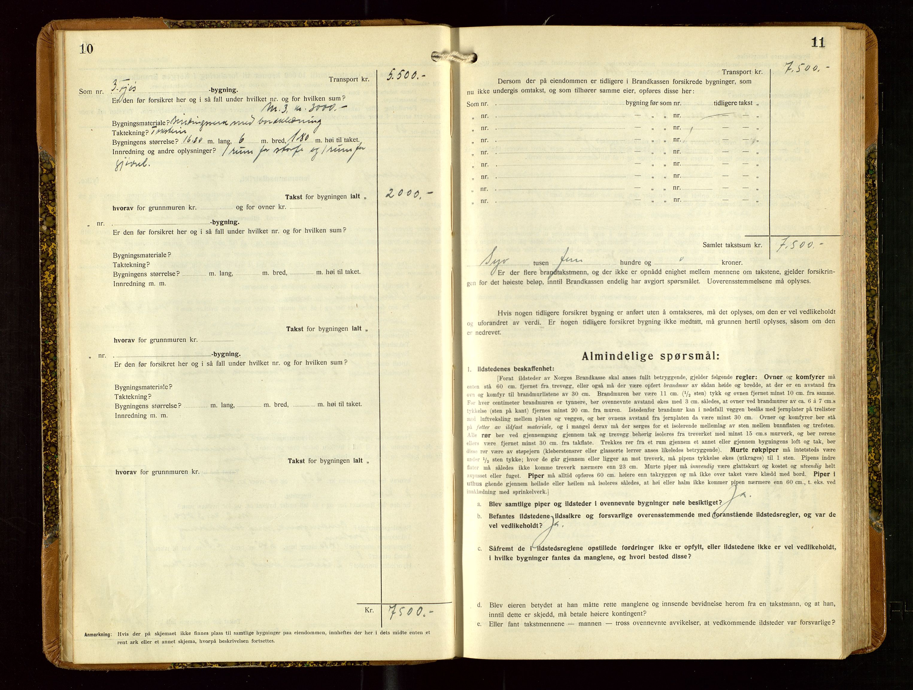 Helleland lensmannskontor, AV/SAST-A-100209/Gob/L0003: "Brandtakstprotokoll", 1930-1939, p. 10-11