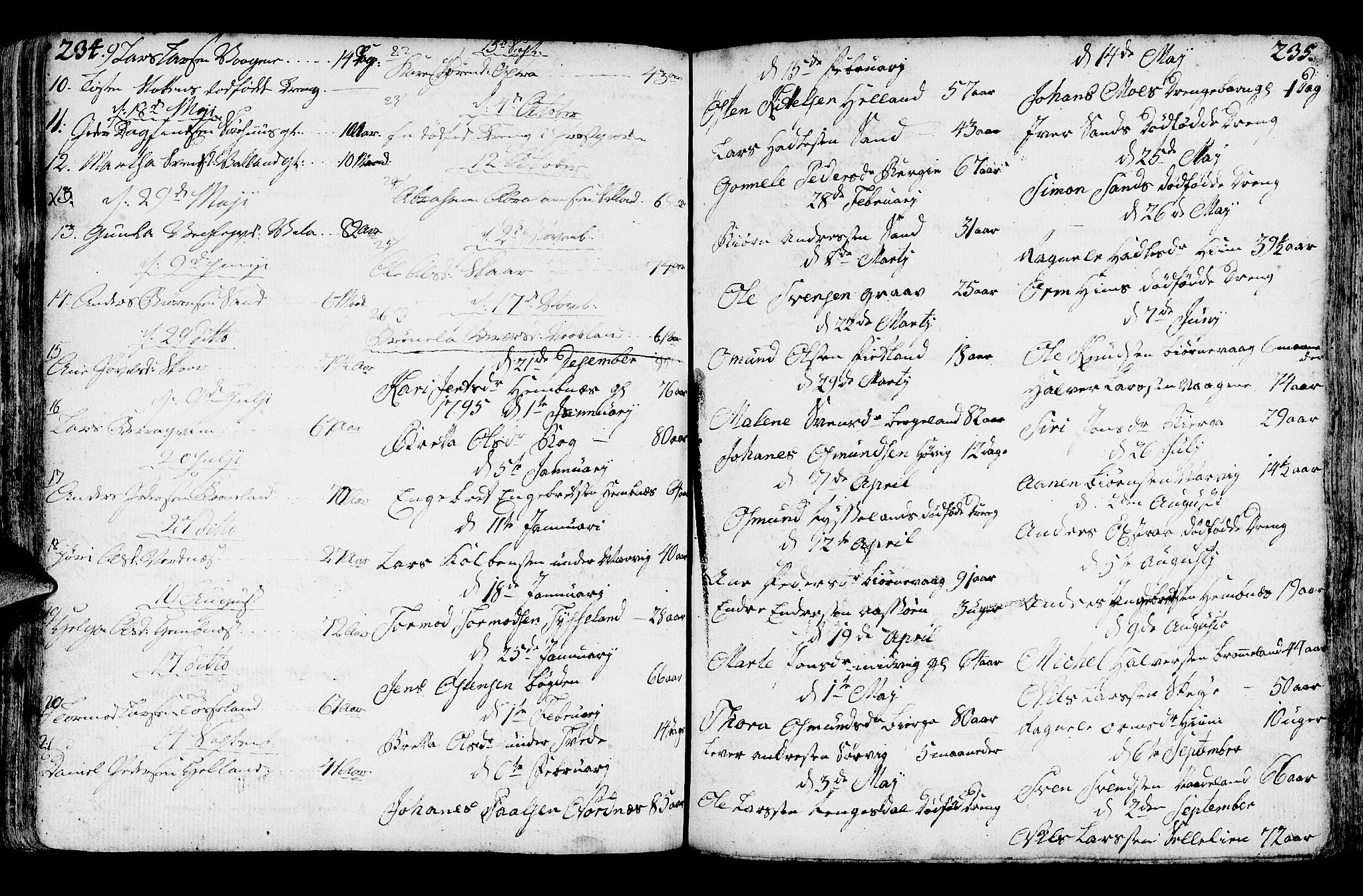Jelsa sokneprestkontor, SAST/A-101842/01/IV: Parish register (official) no. A 3, 1768-1796, p. 234-235