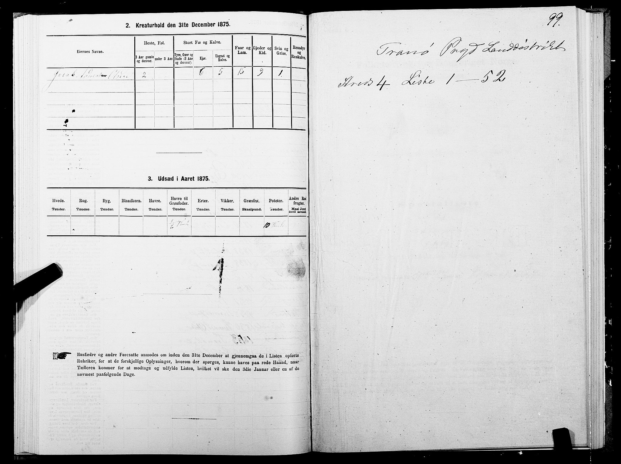 SATØ, 1875 census for 1927P Tranøy, 1875, p. 2099