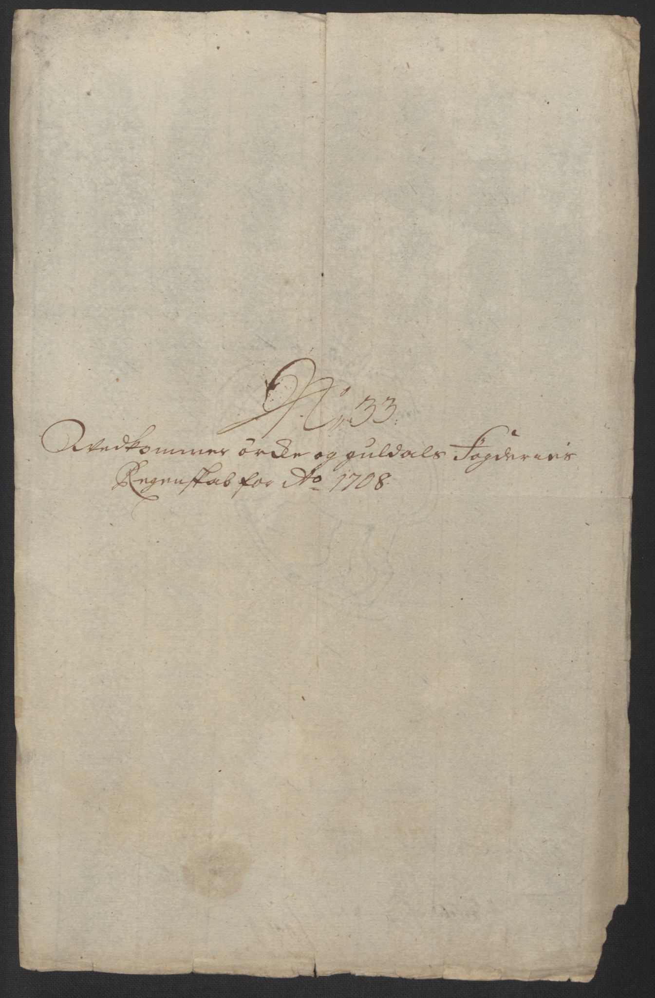 Rentekammeret inntil 1814, Reviderte regnskaper, Fogderegnskap, AV/RA-EA-4092/R60/L3958: Fogderegnskap Orkdal og Gauldal, 1708, p. 368