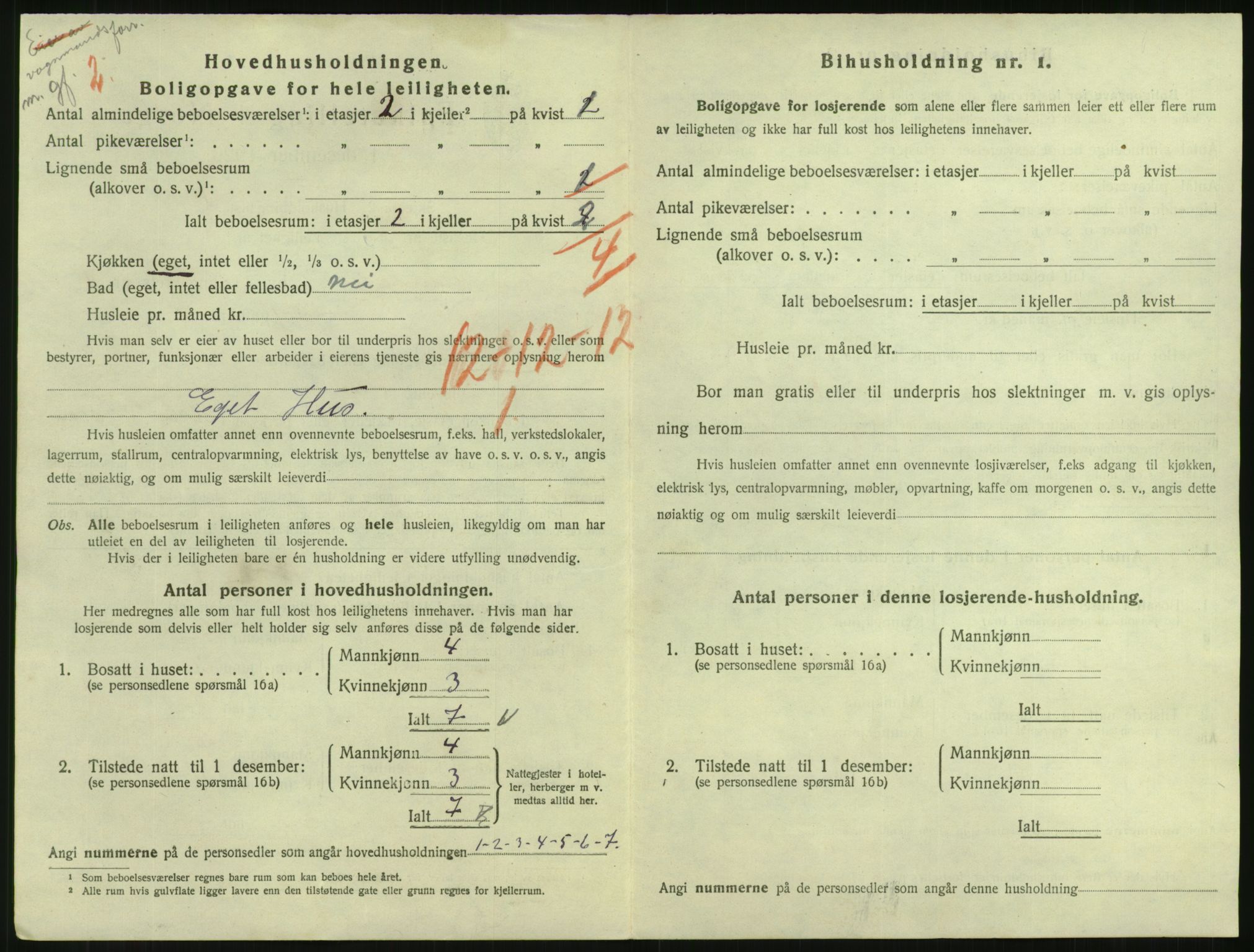 SAK, 1920 census for Mandal, 1920, p. 1440