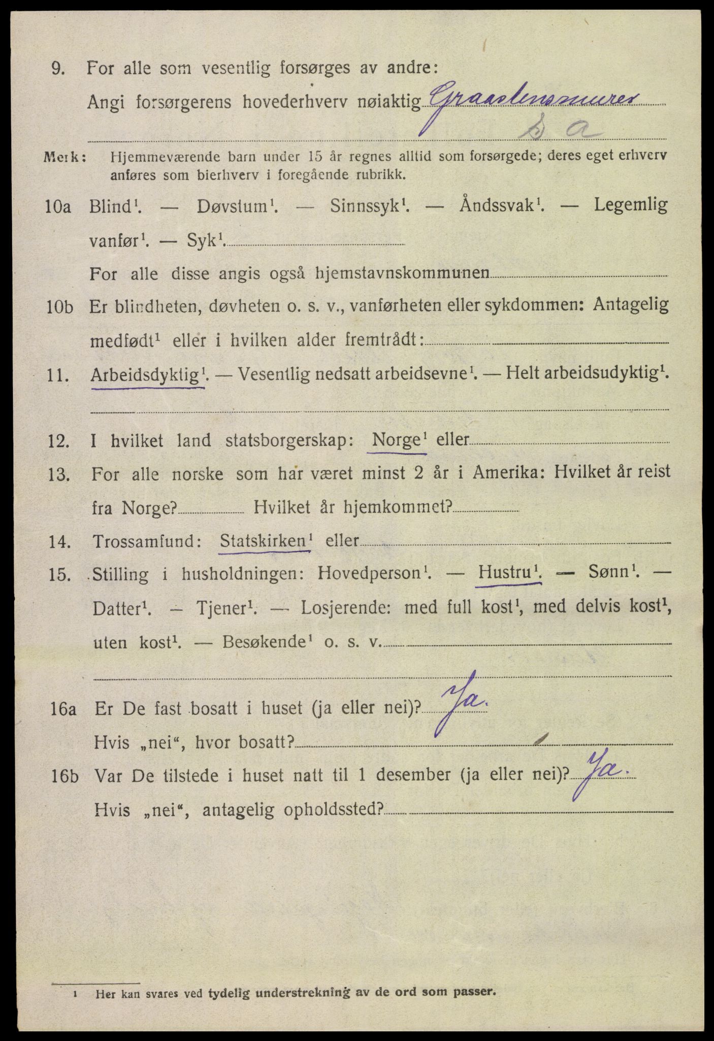 SAK, 1920 census for Froland, 1920, p. 3718