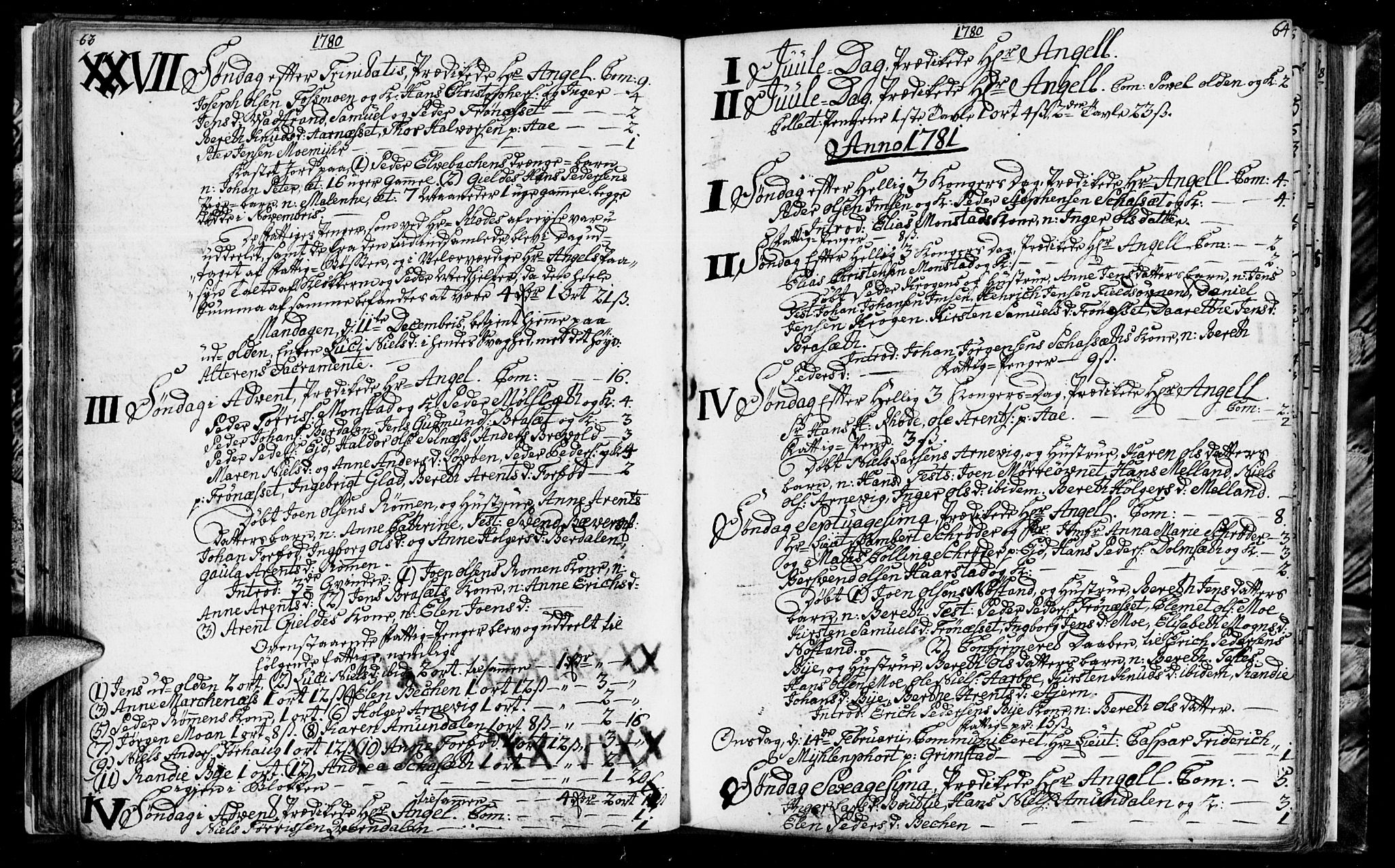 Ministerialprotokoller, klokkerbøker og fødselsregistre - Sør-Trøndelag, SAT/A-1456/655/L0685: Parish register (copy) no. 655C01, 1777-1788, p. 63-64