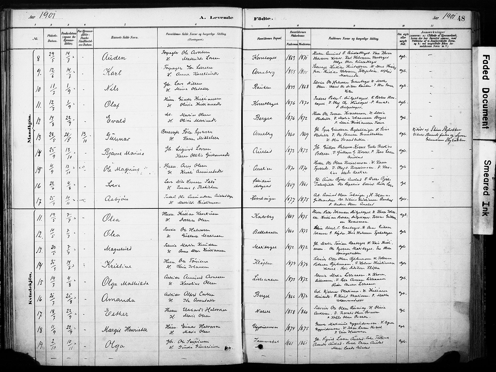 Hof prestekontor, AV/SAH-PREST-038/H/Ha/Haa/L0011: Parish register (official) no. 11, 1879-1911, p. 48