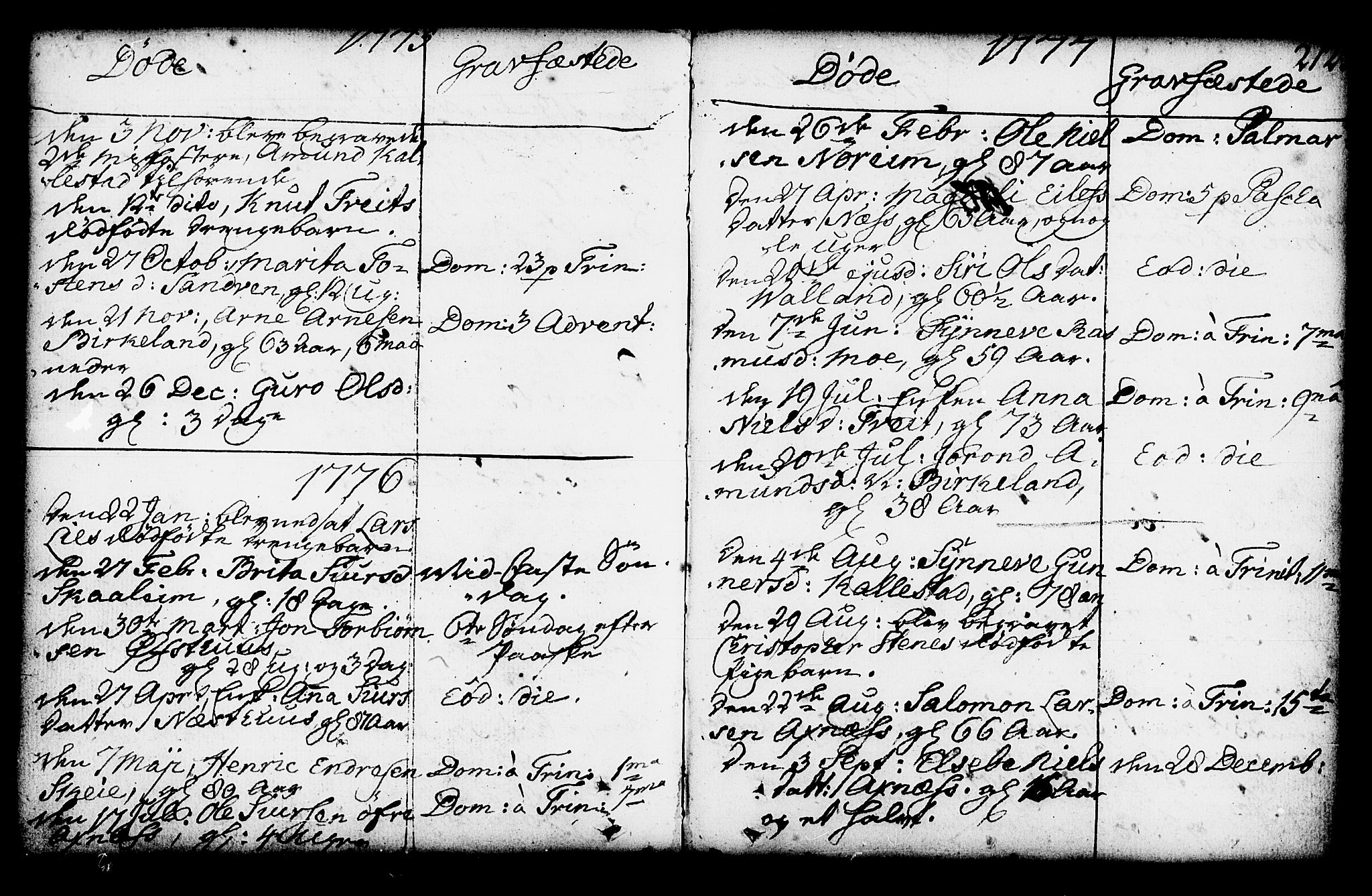 Kvam sokneprestembete, SAB/A-76201/H/Haa: Parish register (official) no. A 3, 1743-1795, p. 212