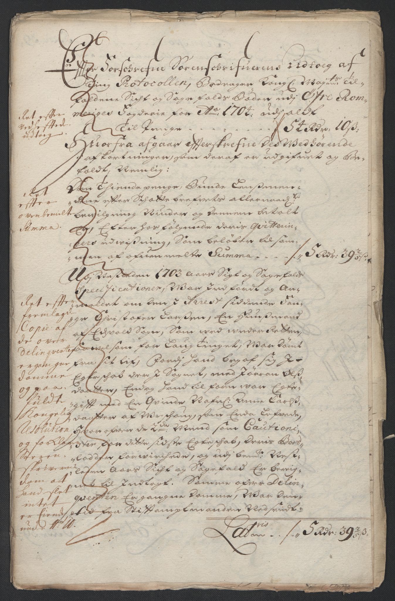 Rentekammeret inntil 1814, Reviderte regnskaper, Fogderegnskap, RA/EA-4092/R12/L0717: Fogderegnskap Øvre Romerike, 1704-1705, p. 61