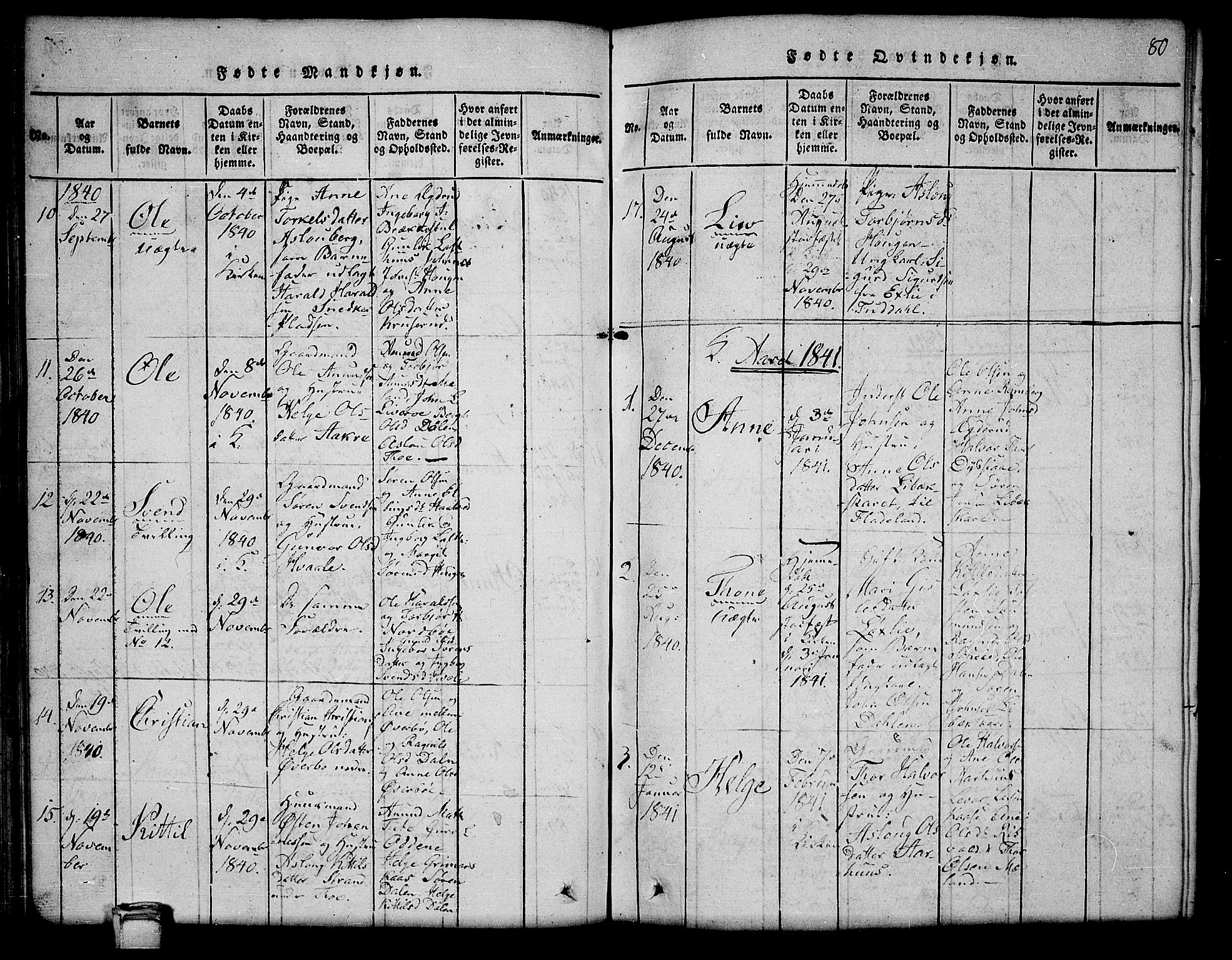 Hjartdal kirkebøker, SAKO/A-270/G/Ga/L0001: Parish register (copy) no. I 1, 1815-1842, p. 80