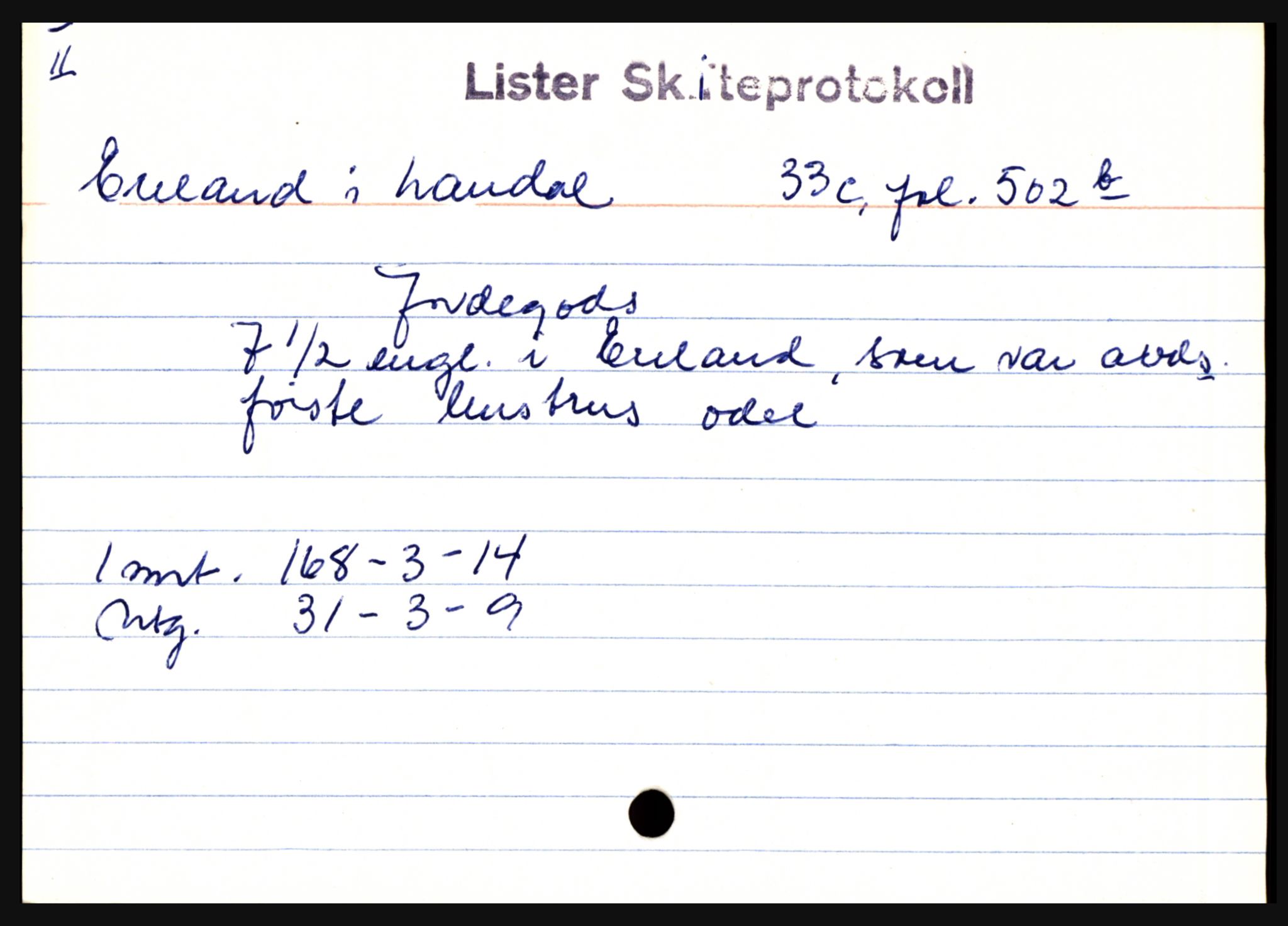 Lister sorenskriveri, AV/SAK-1221-0003/H, p. 7693