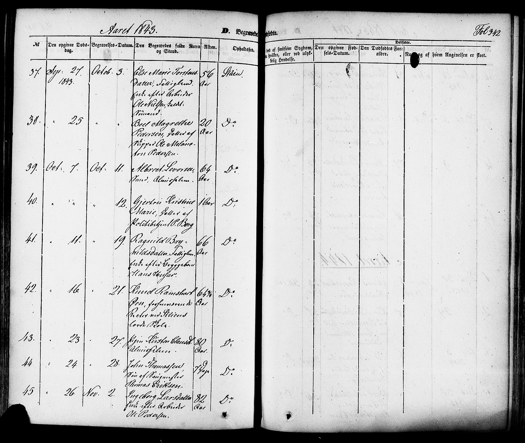 Skien kirkebøker, SAKO/A-302/F/Fa/L0006a: Parish register (official) no. 6A, 1843-1856, p. 342
