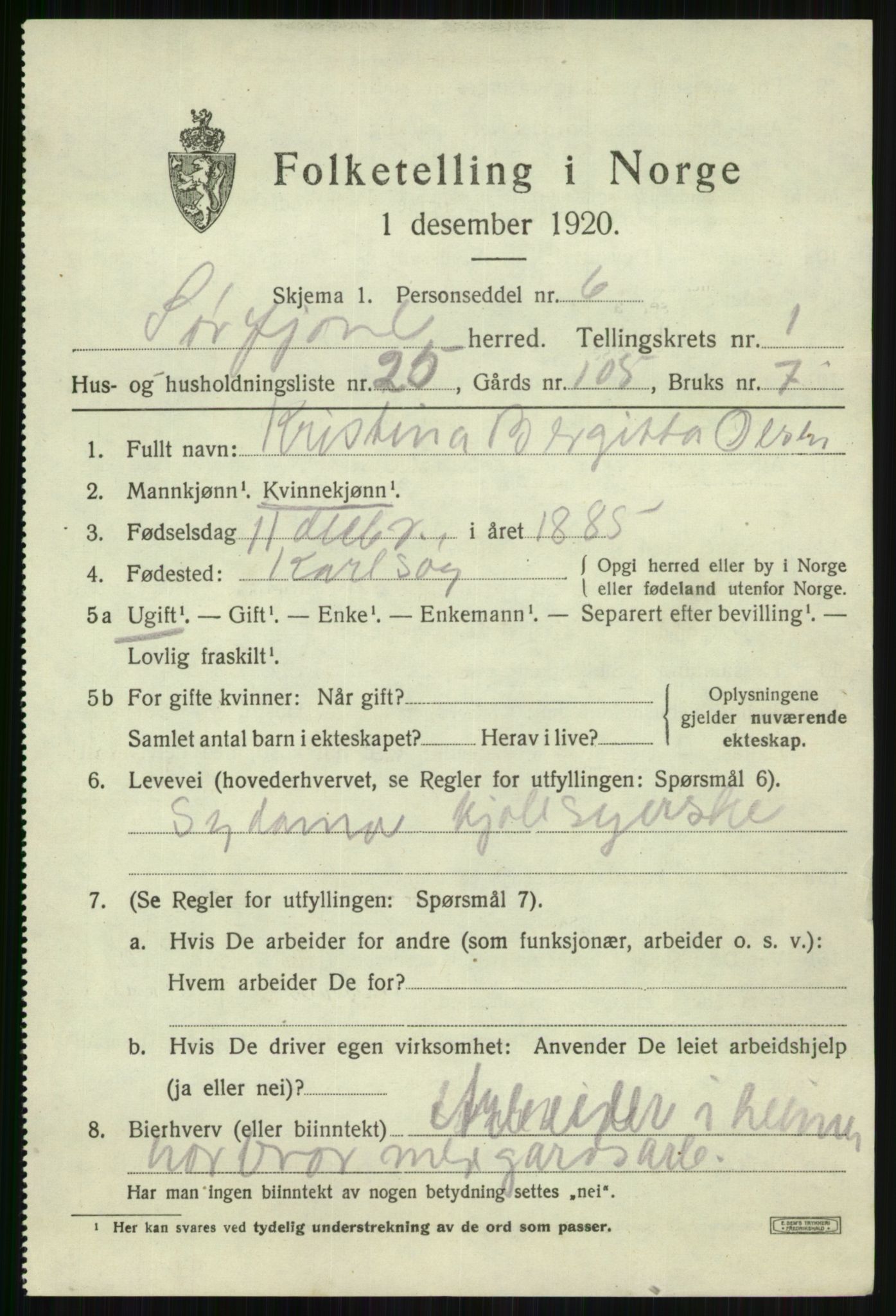 SATØ, 1920 census for Sørfjord, 1920, p. 746